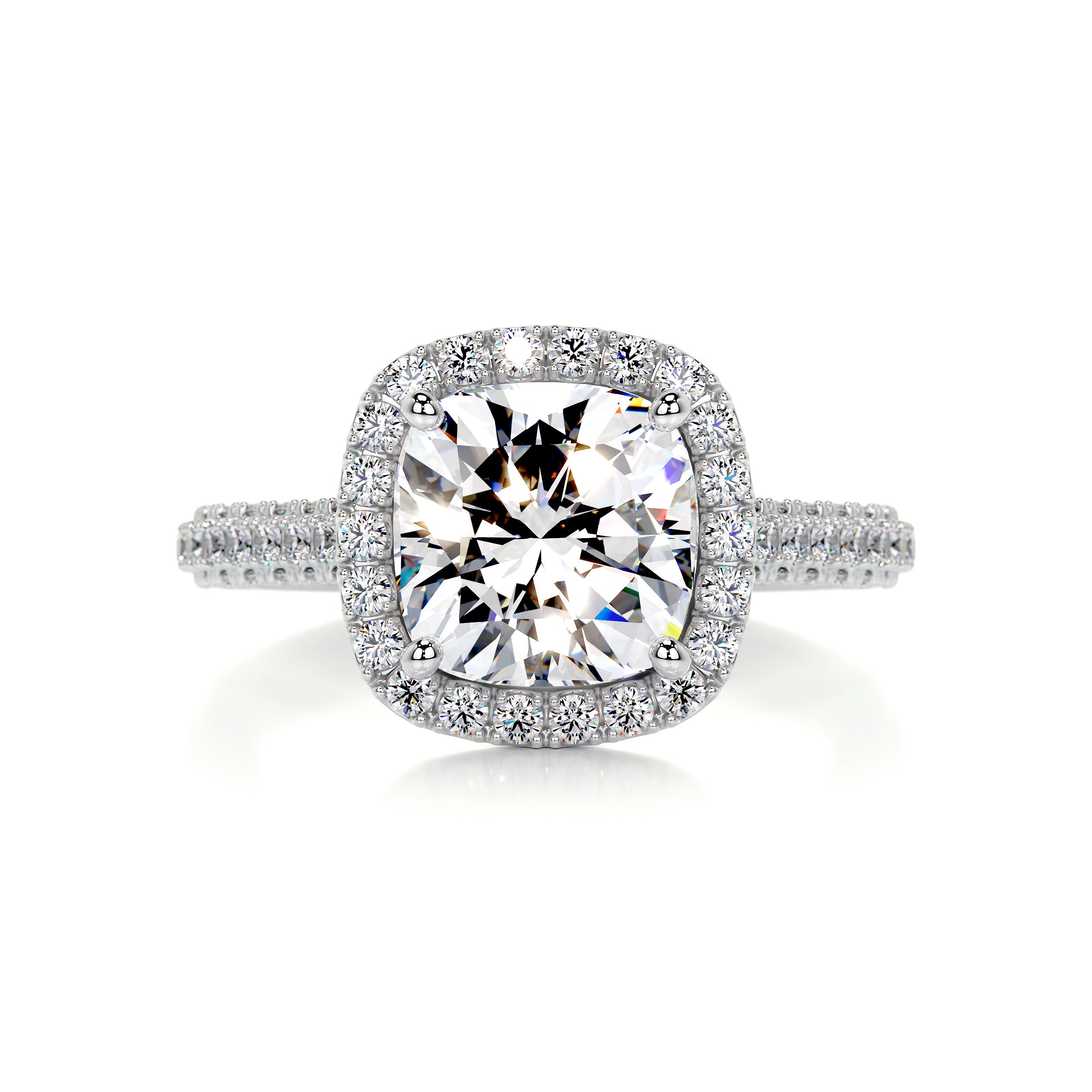 Annabelle Moissanite & Diamonds Ring -Platinum