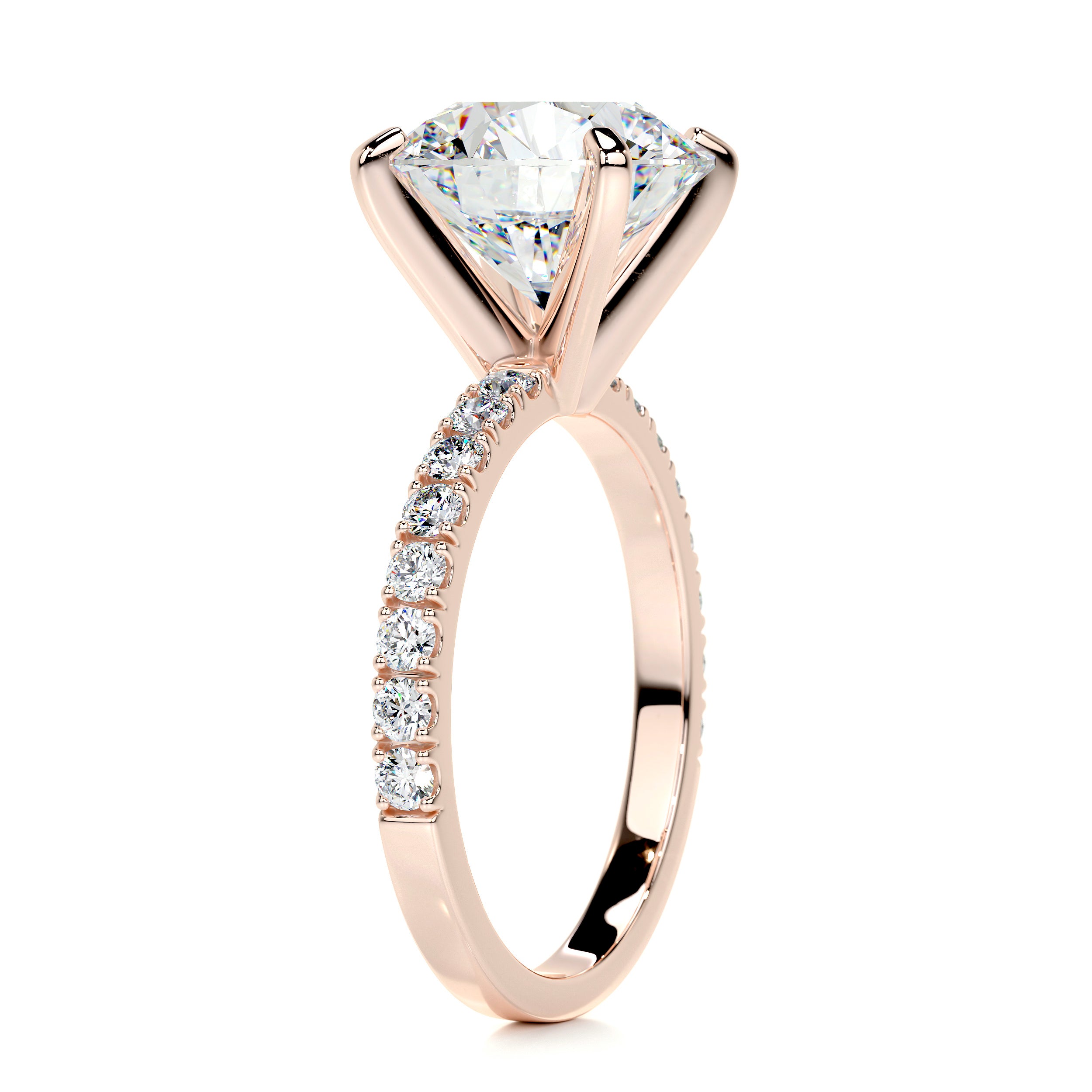 Alison Moissanite & Diamonds Ring -14K Rose Gold