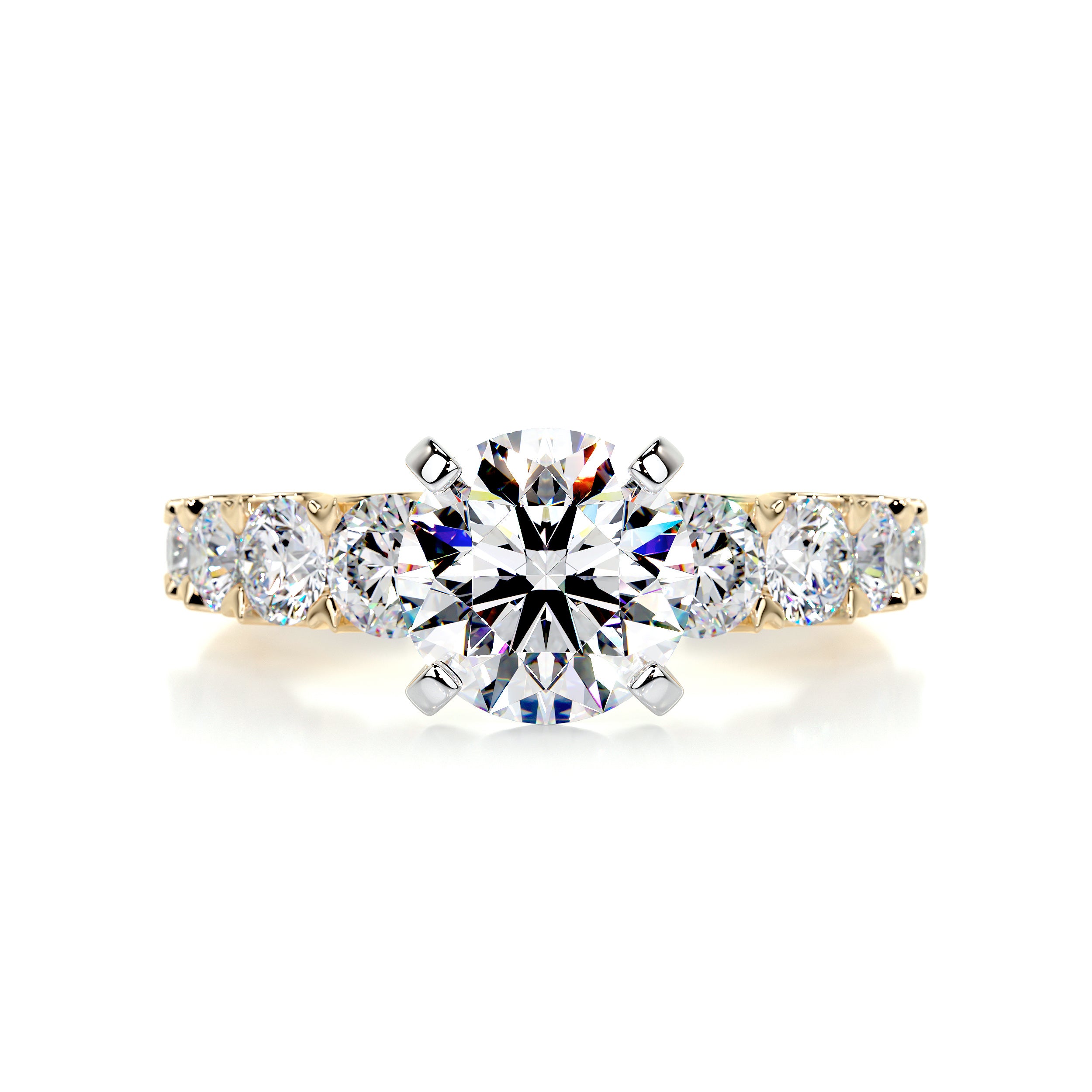 (424) sold 4.12 ct Blue-White Moissanite Solitaire Ring 8.5