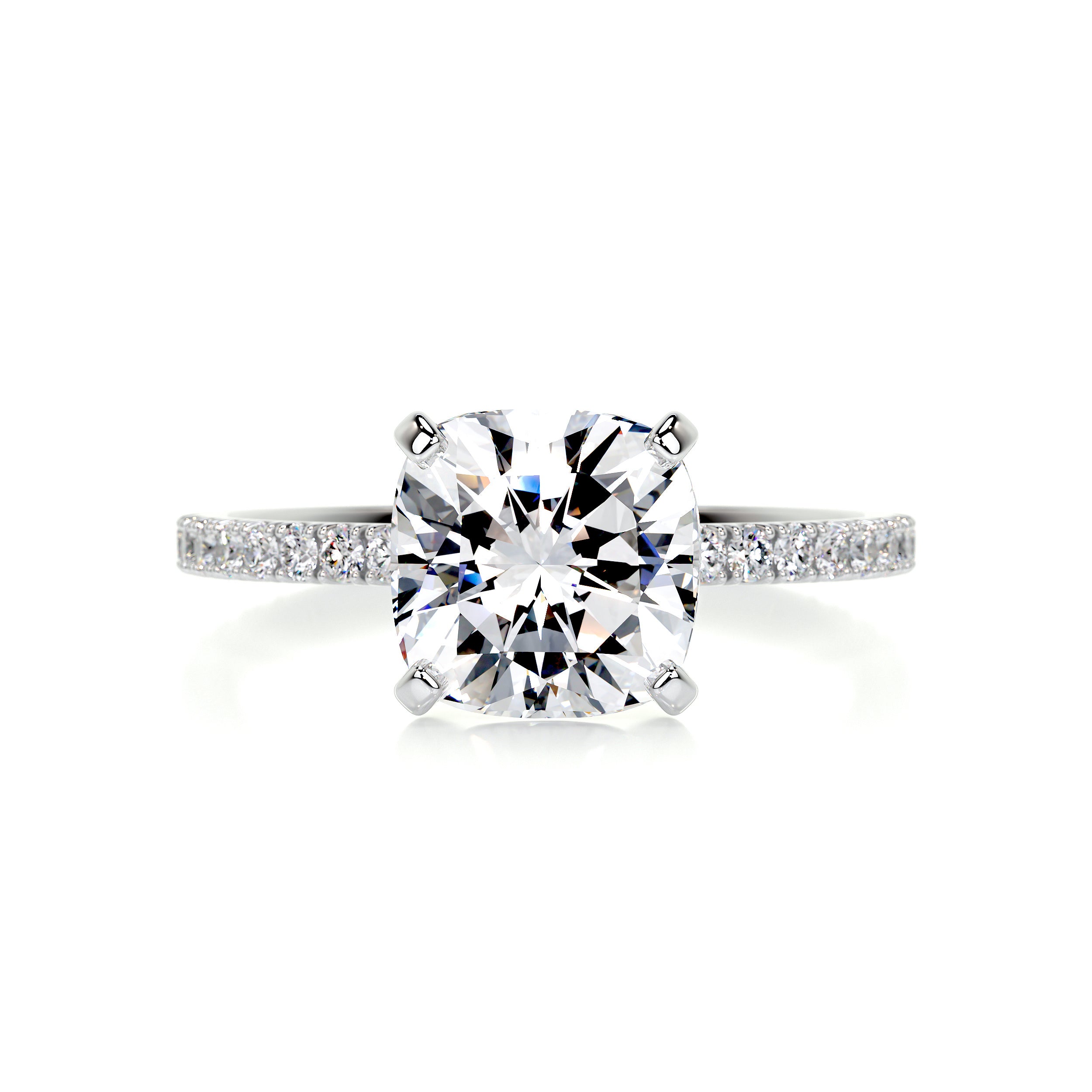 Stephanie Moissanite & Diamonds Ring -Platinum