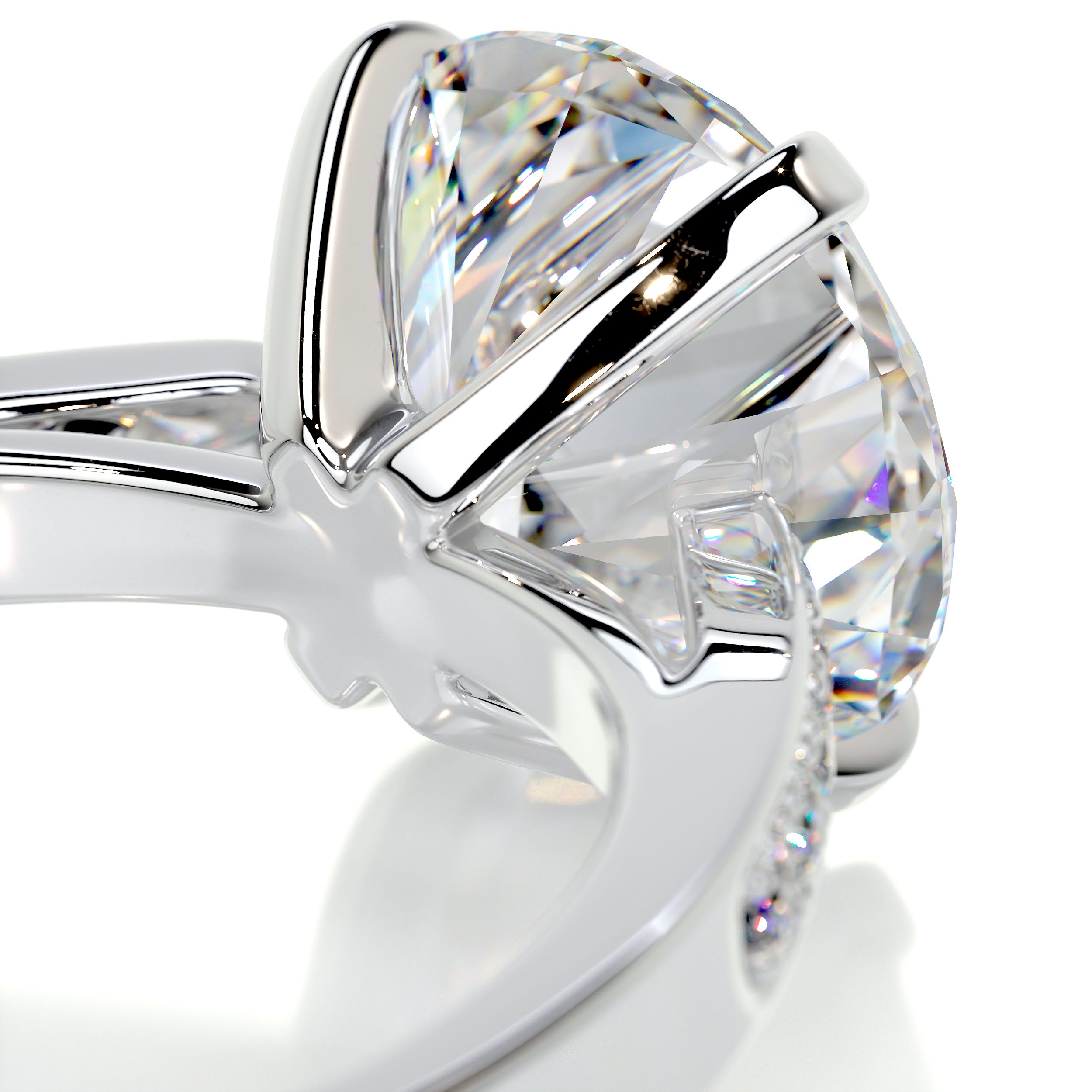 Margaret Moissanite & Diamonds Ring -Platinum
