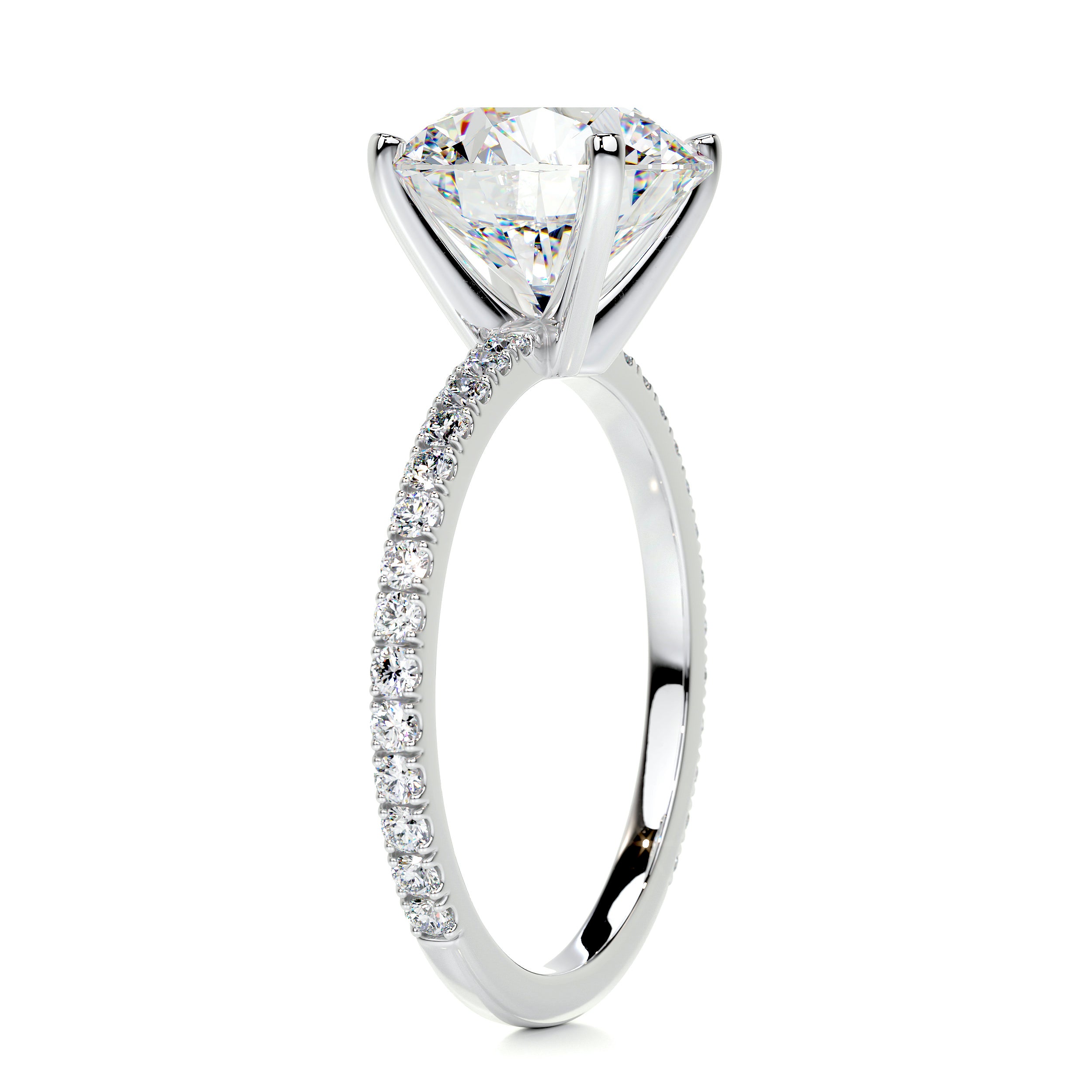 Stephanie Moissanite & Diamonds Ring -Platinum