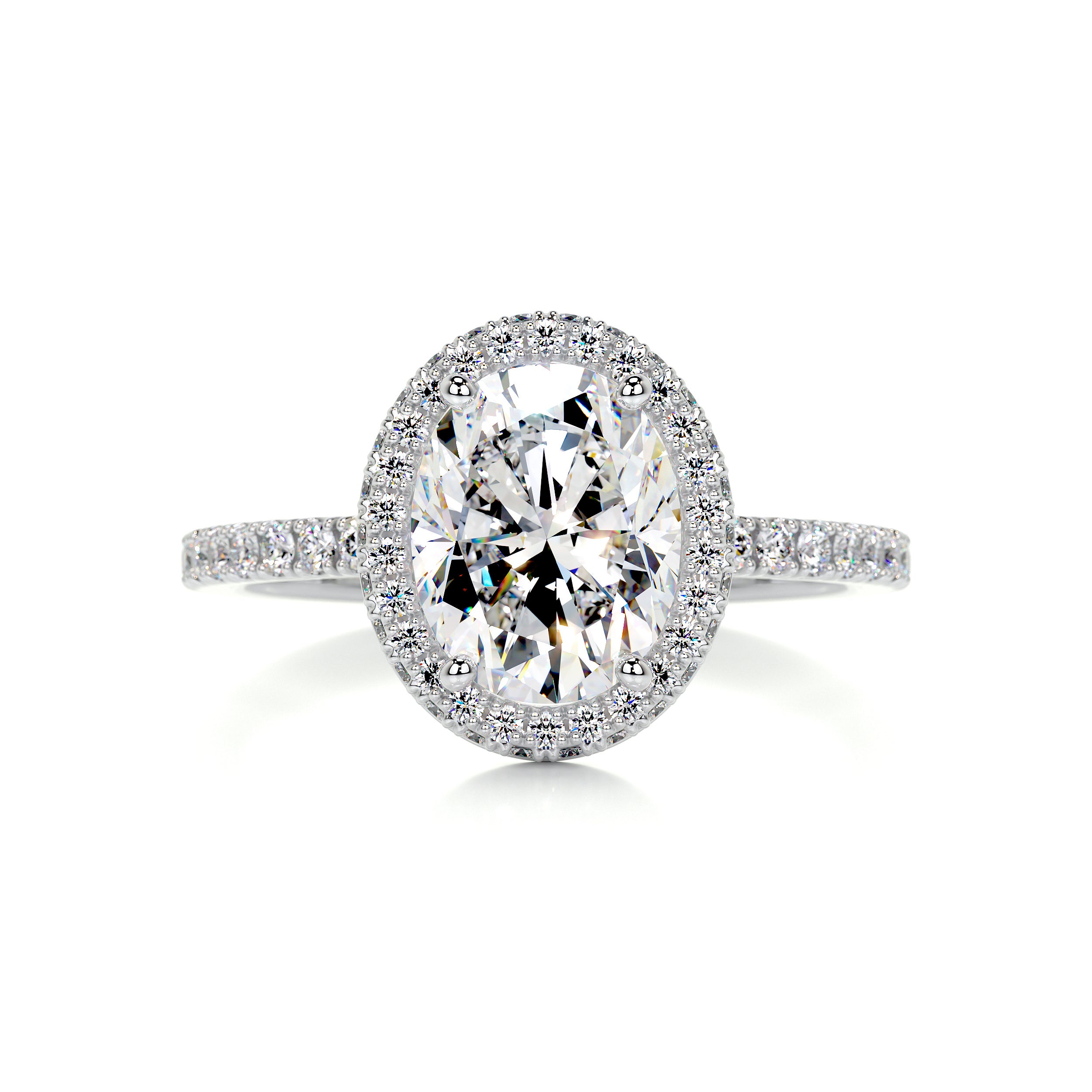 Parker Moissanite & Diamond Ring -14K White Gold