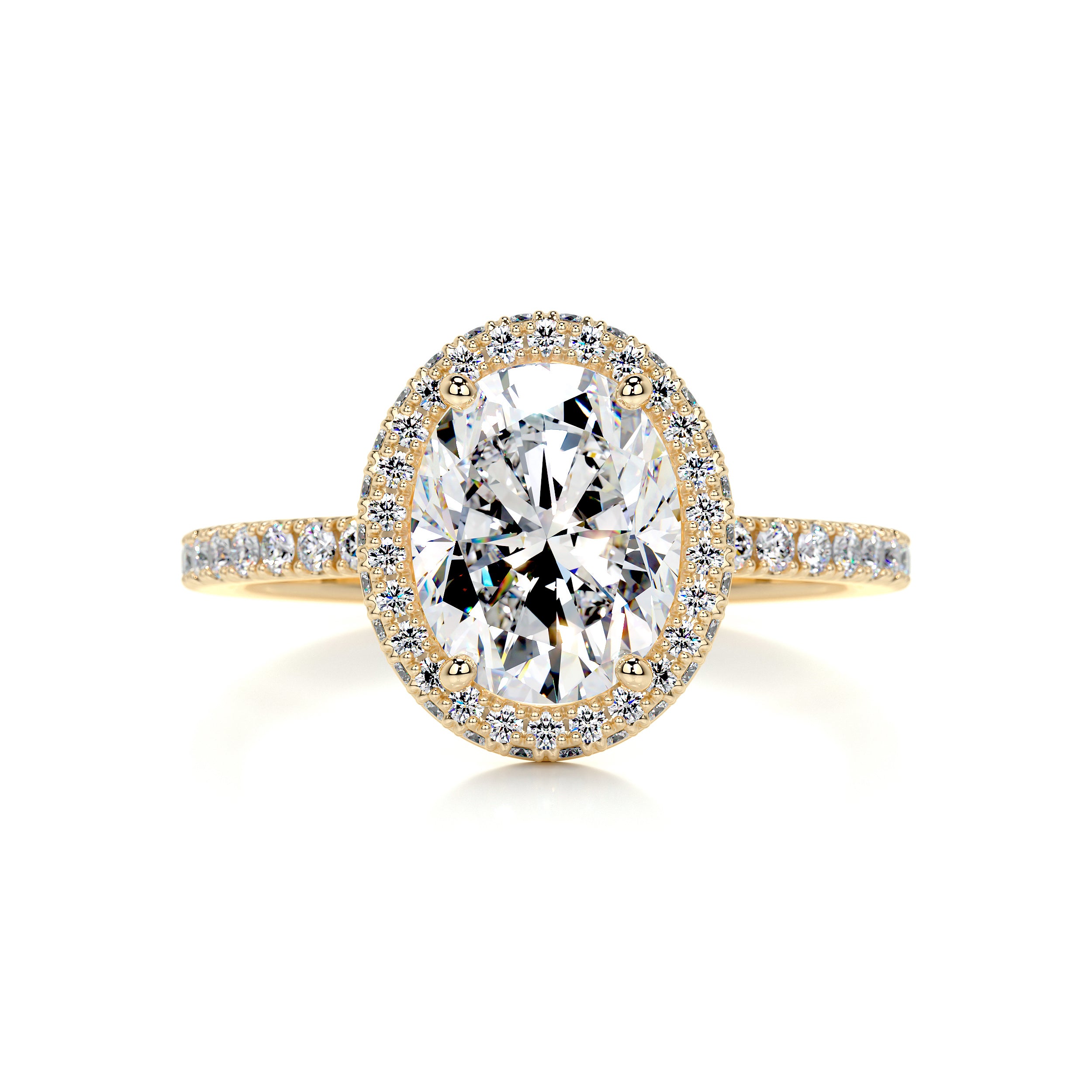 Parker Moissanite & Diamond Ring -18K Yellow Gold