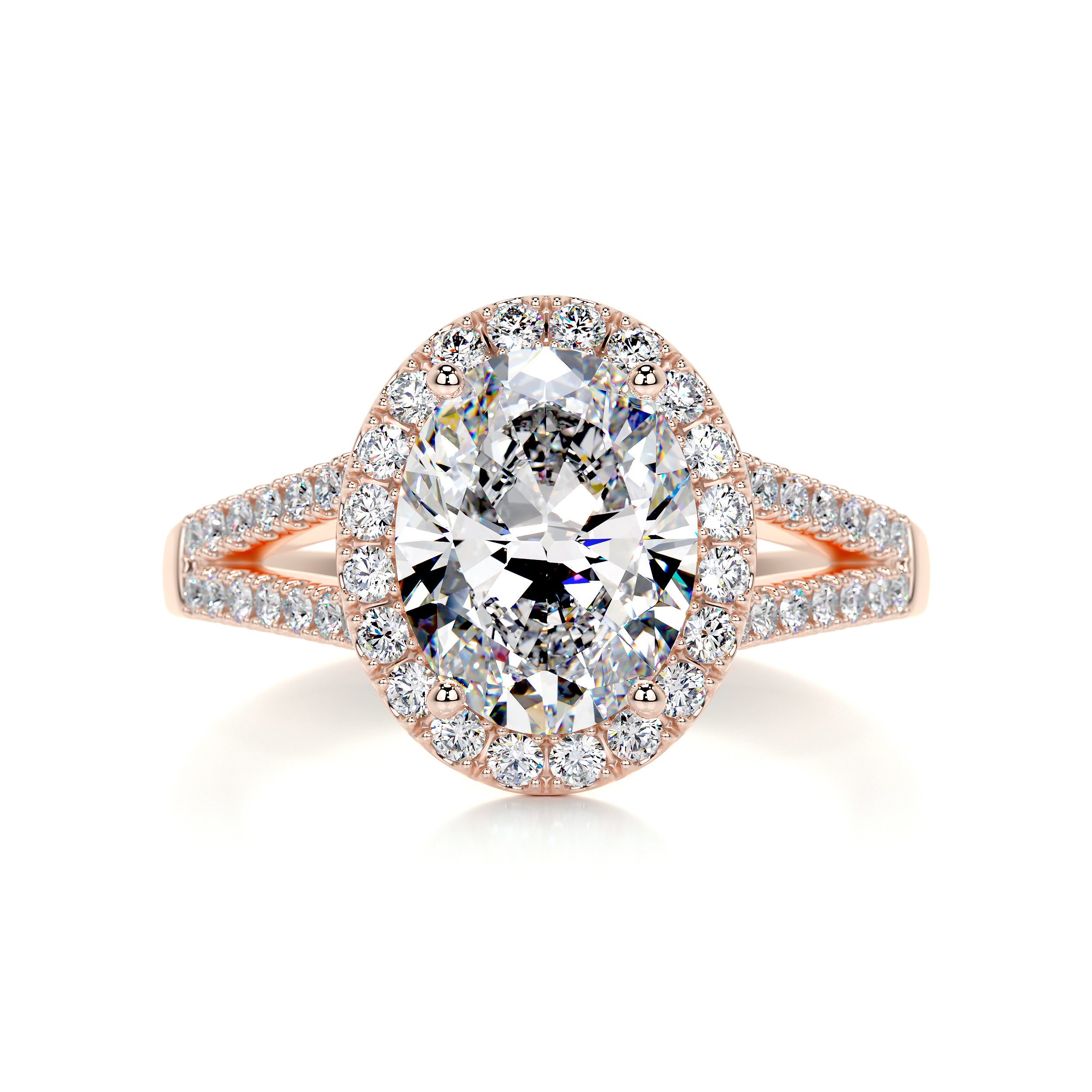 Blakely Moissanite & Diamond Ring -14K Rose Gold