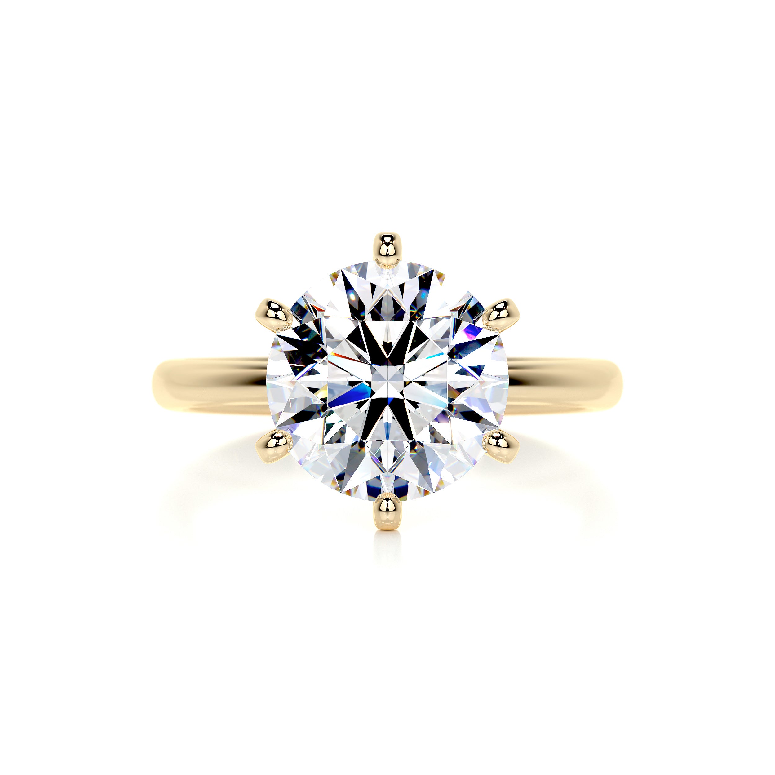 Samantha Moissanite Ring -18K Yellow Gold