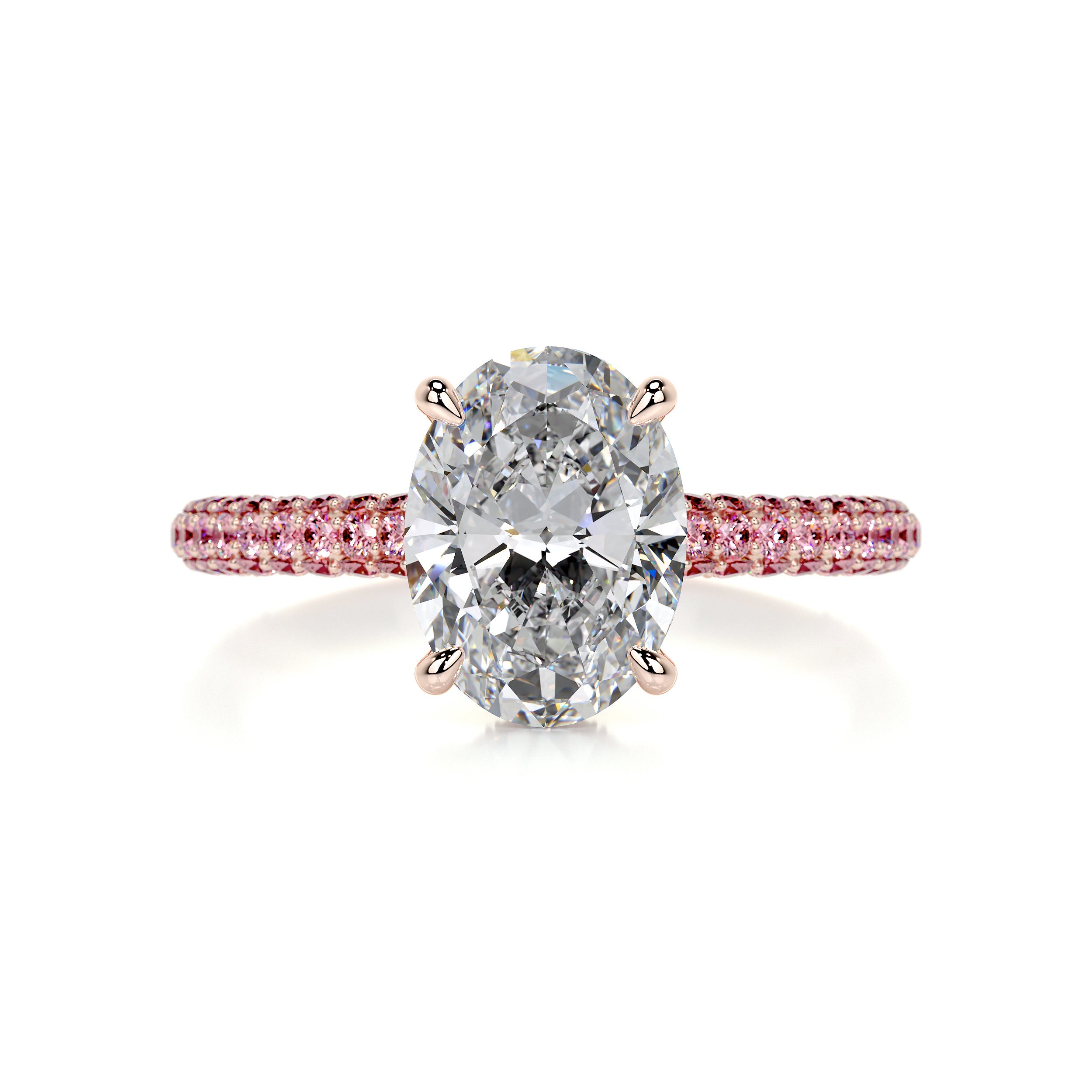 Rebecca Moissanite & Gemstones Ring -14K Rose Gold