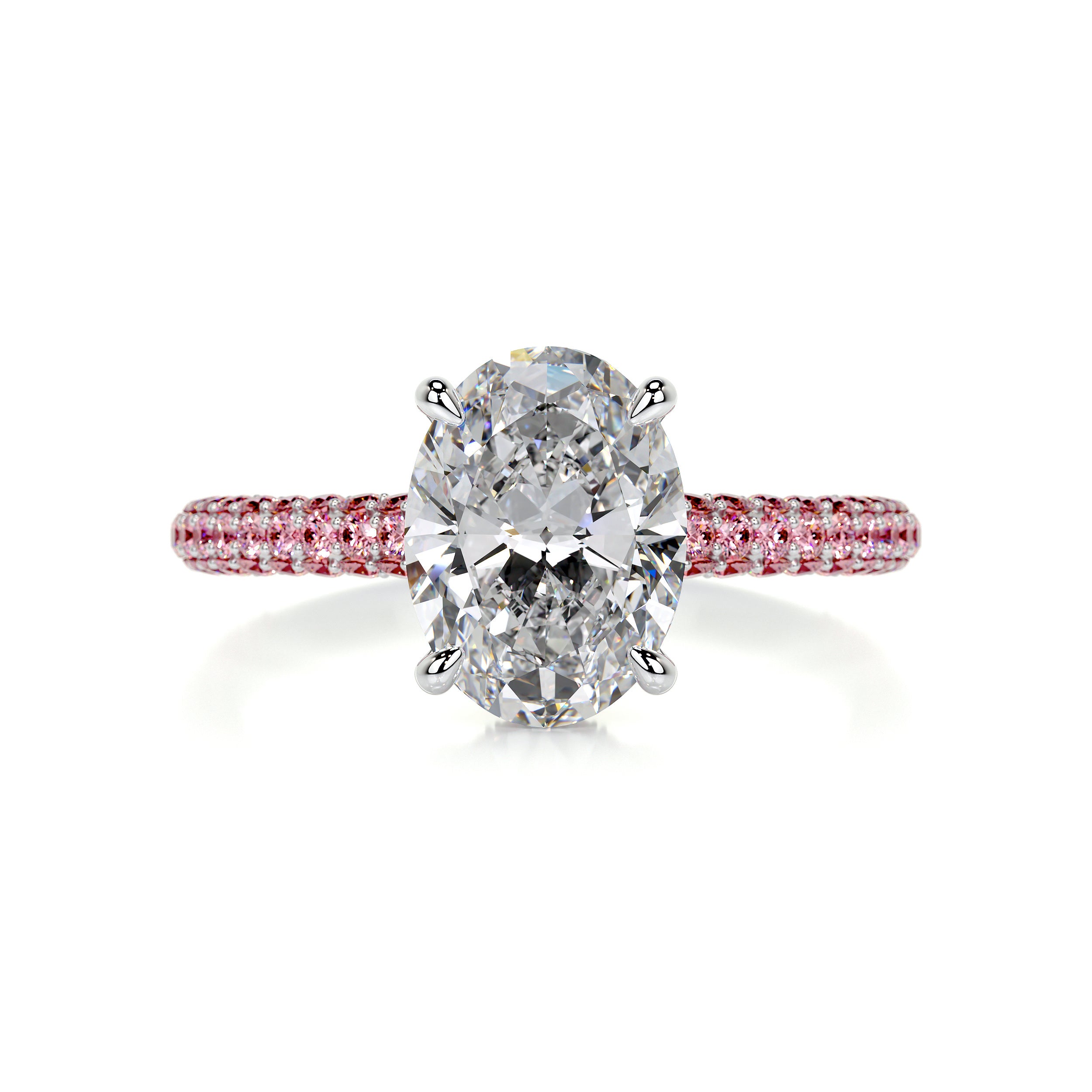 Rebecca Moissanite & Gemstones Ring -18K White Gold