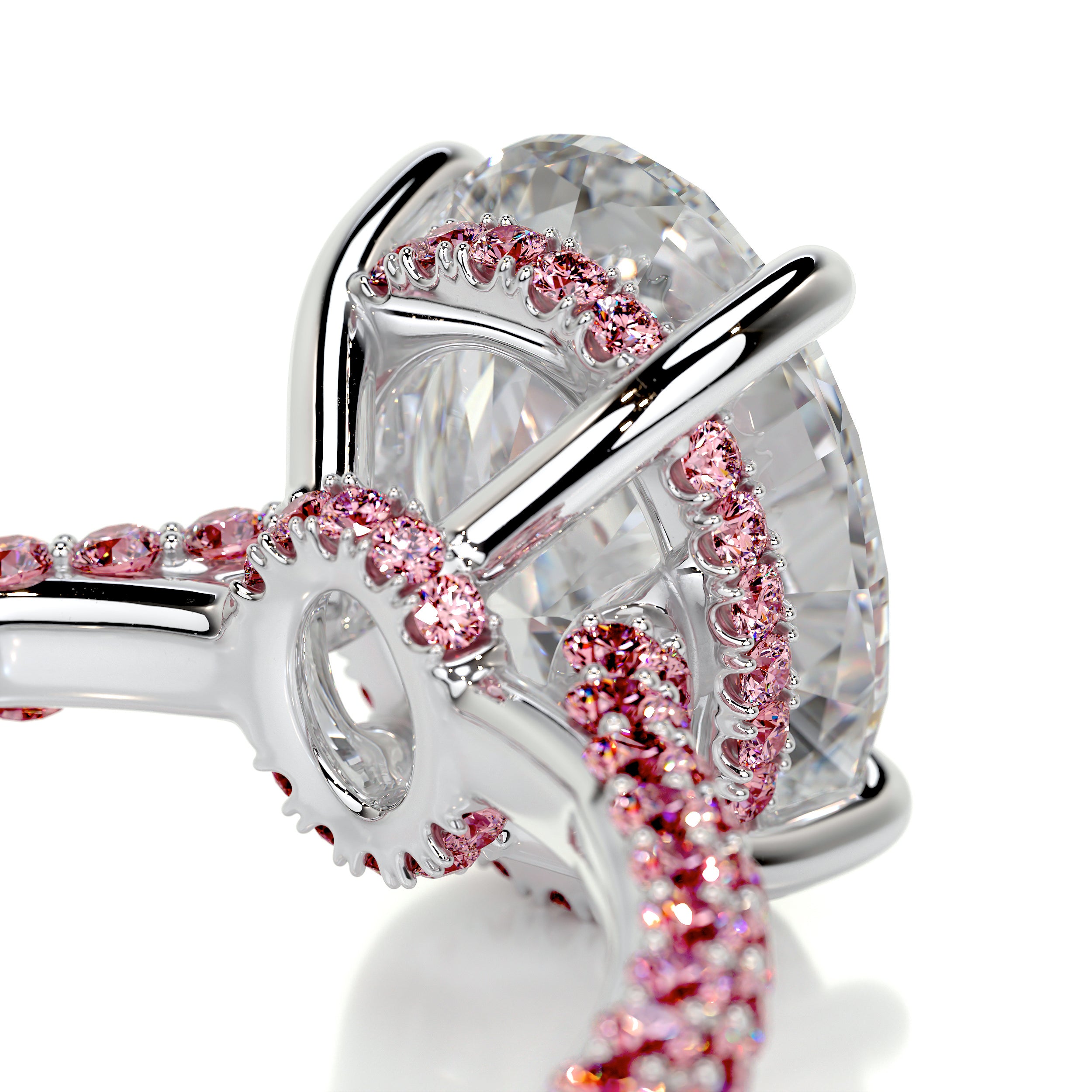 Rebecca Moissanite & Gemstones Ring -18K White Gold