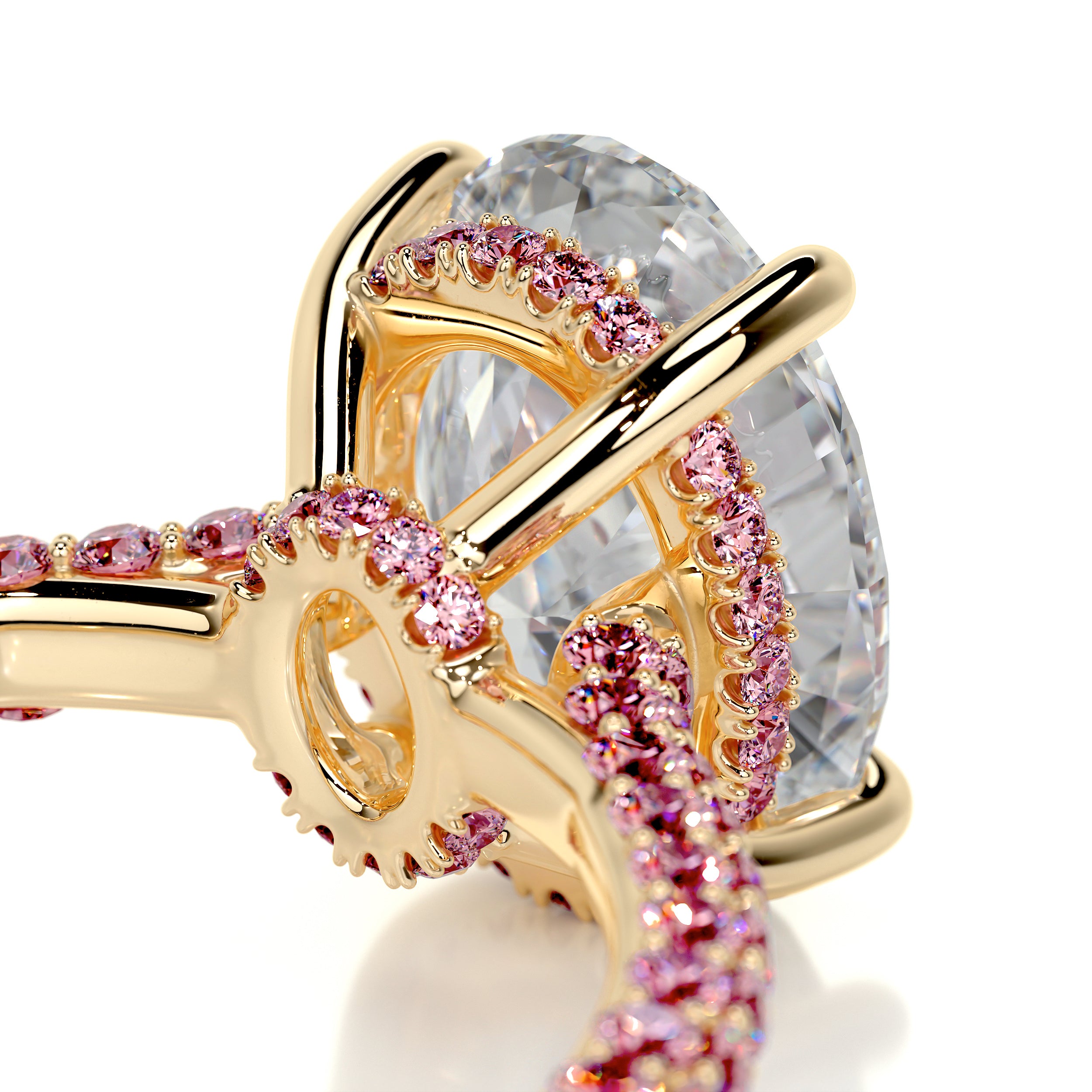 Rebecca Moissanite & Gemstones Ring -18K Yellow Gold