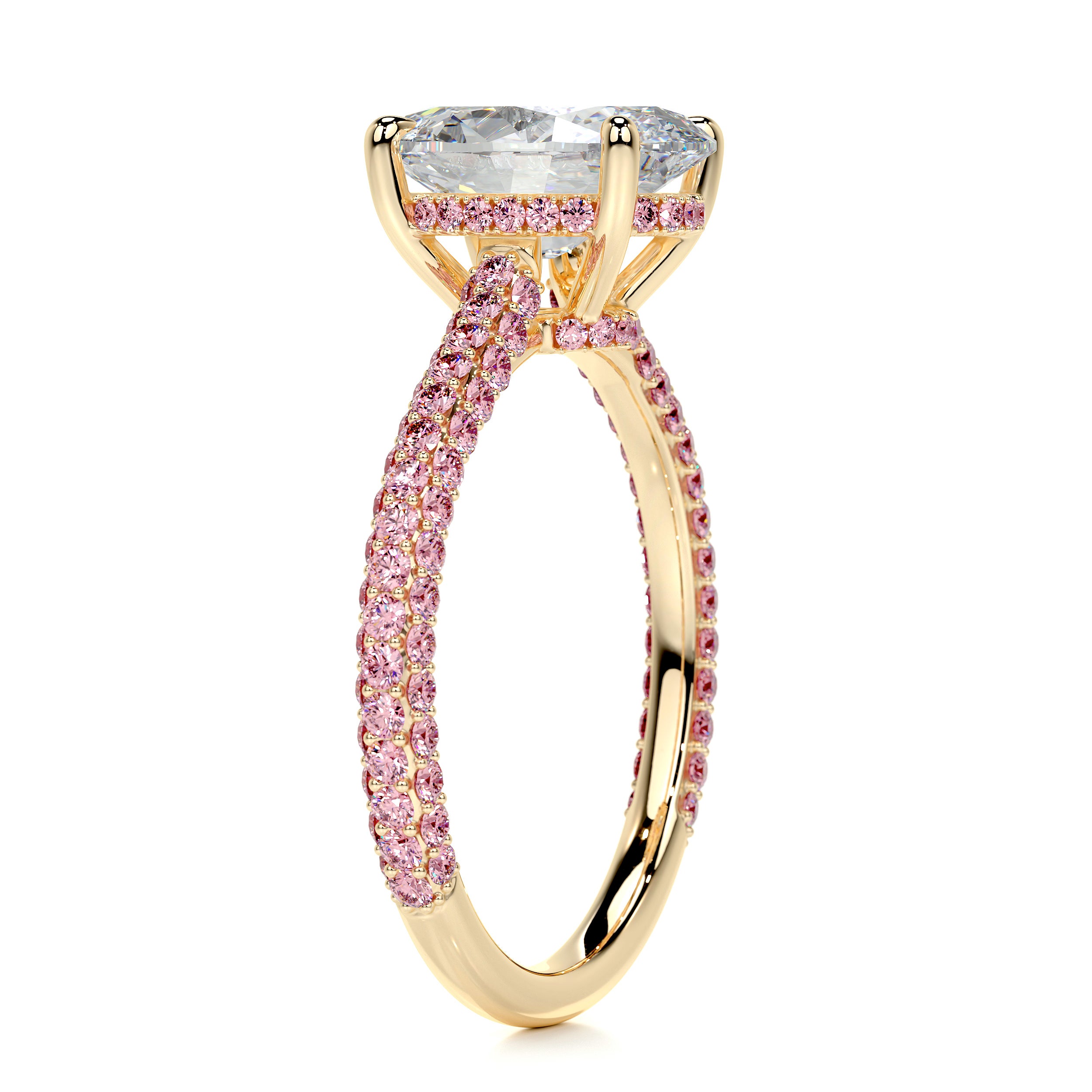 Rebecca Moissanite & Gemstones Ring -18K Yellow Gold