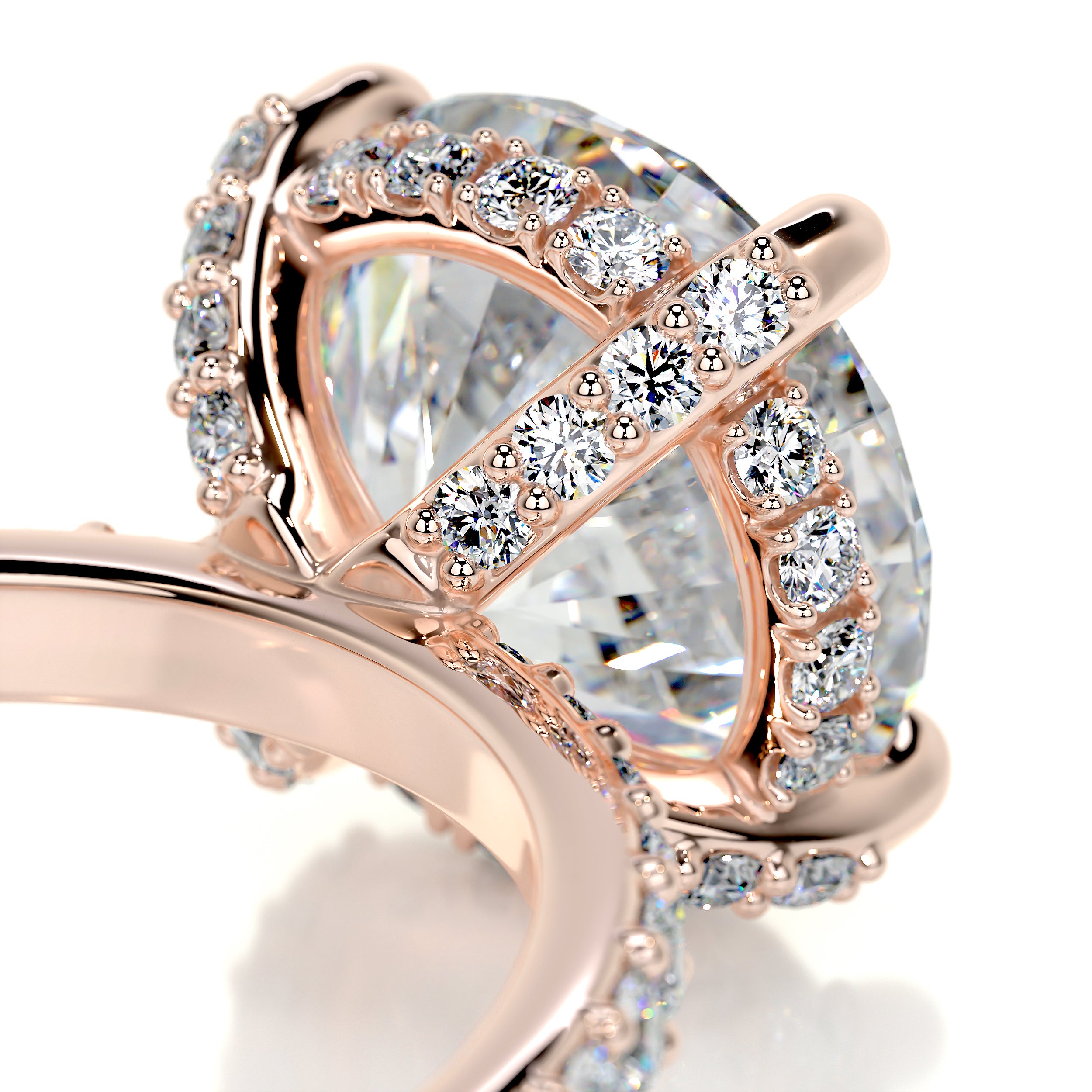 Quinn Moissanite & Diamond Ring -14K Rose Gold