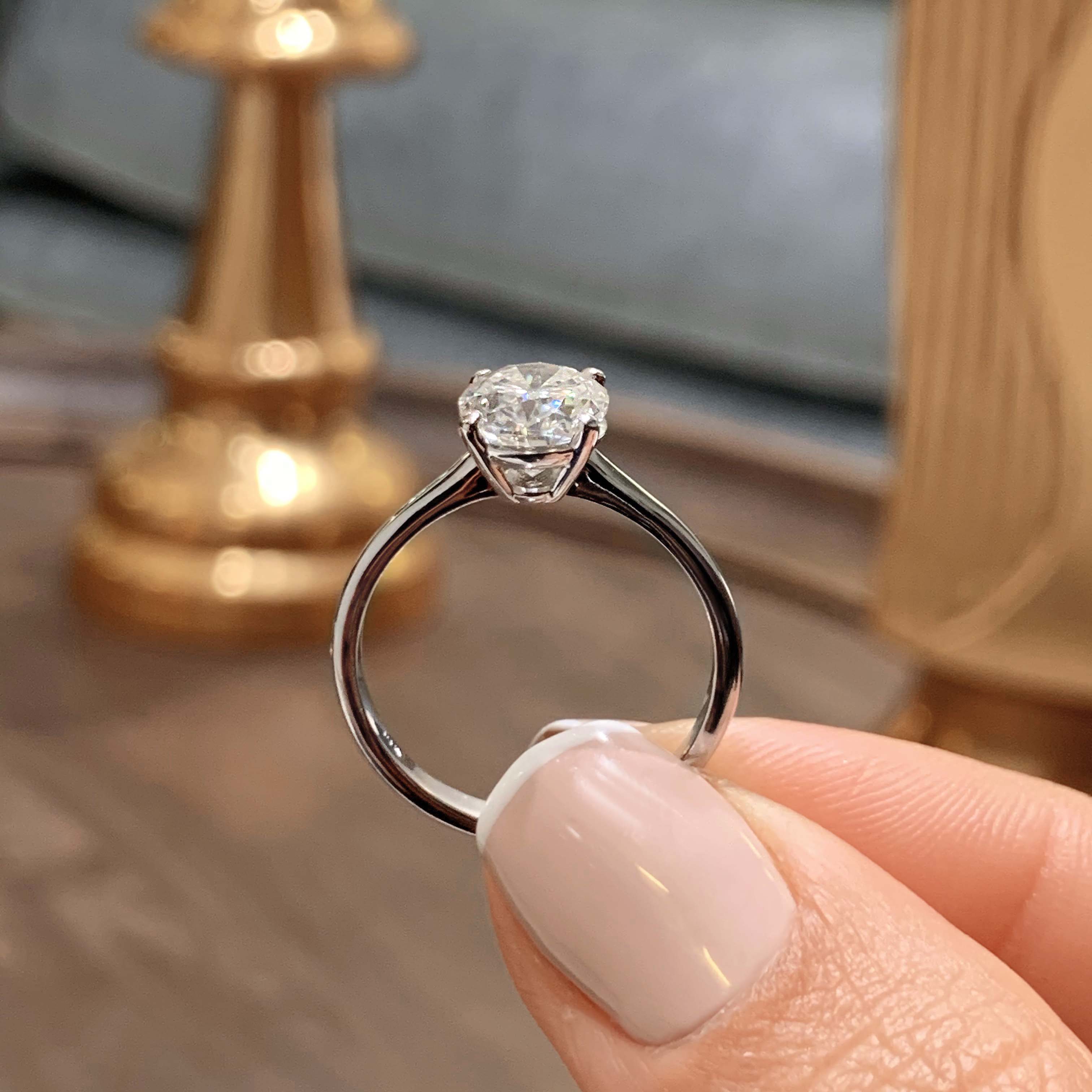 Julia Moissanite Ring -Platinum