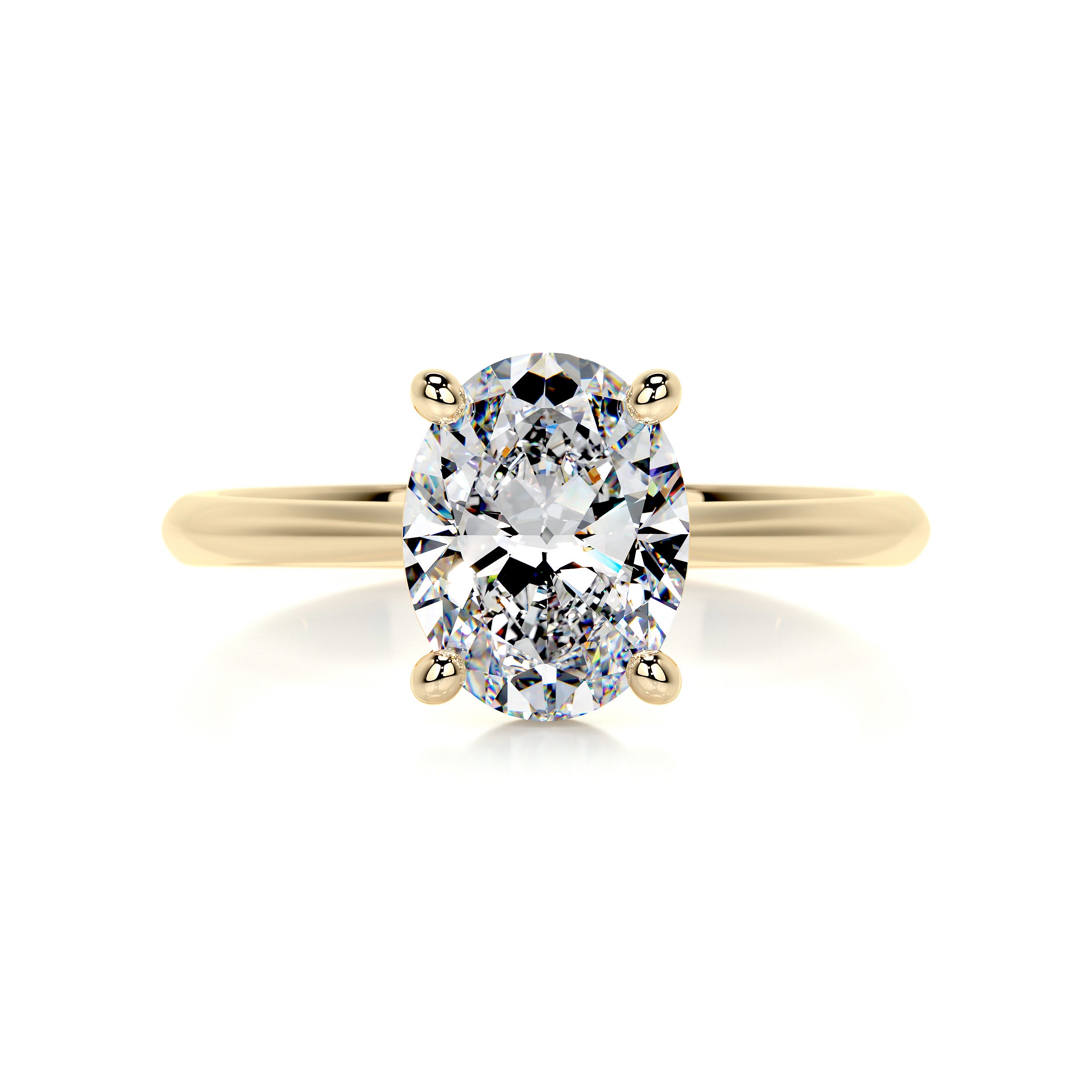 Julia Moissanite Ring -18K Yellow Gold