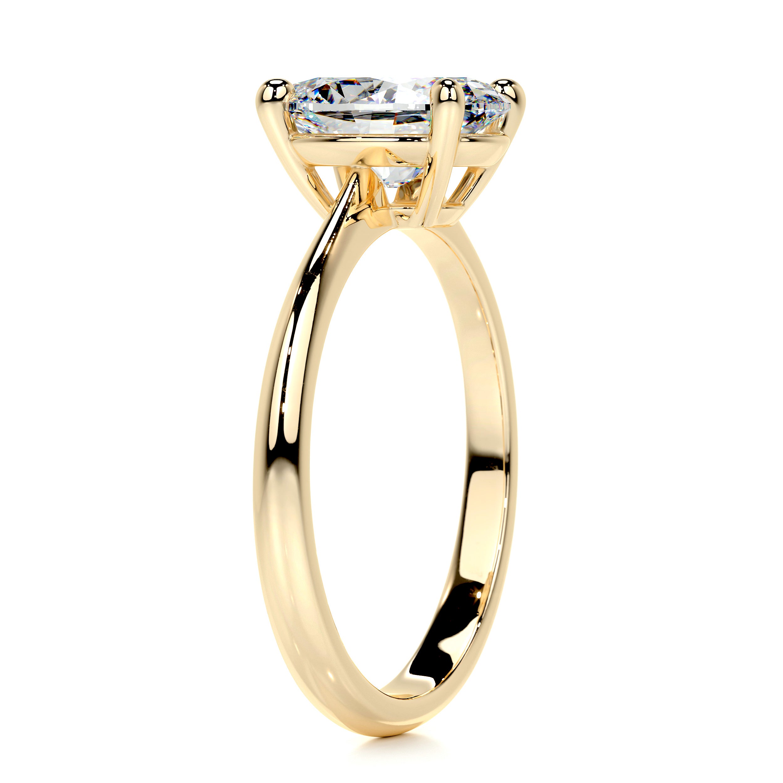 Julia Moissanite Ring -18K Yellow Gold