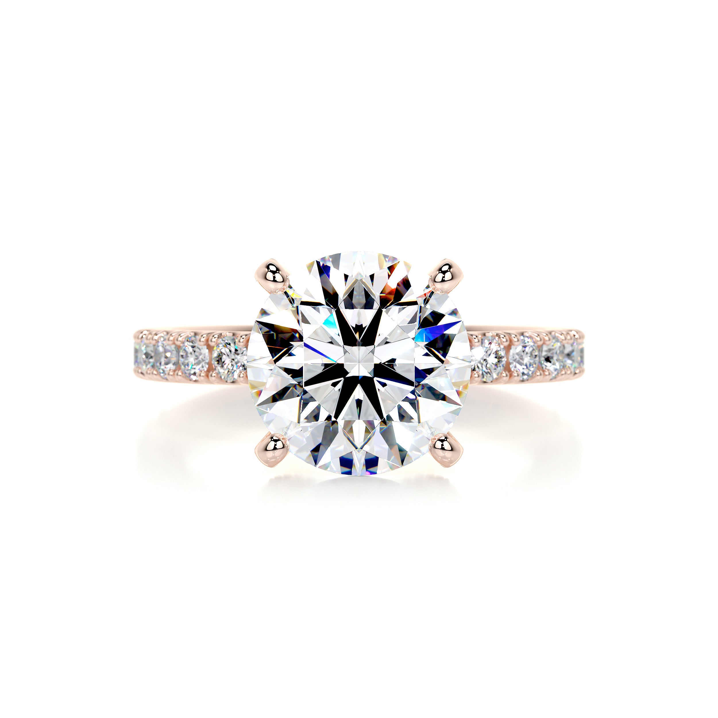 Alison Glow Moissanite & Diamond Ring -14K Rose Gold