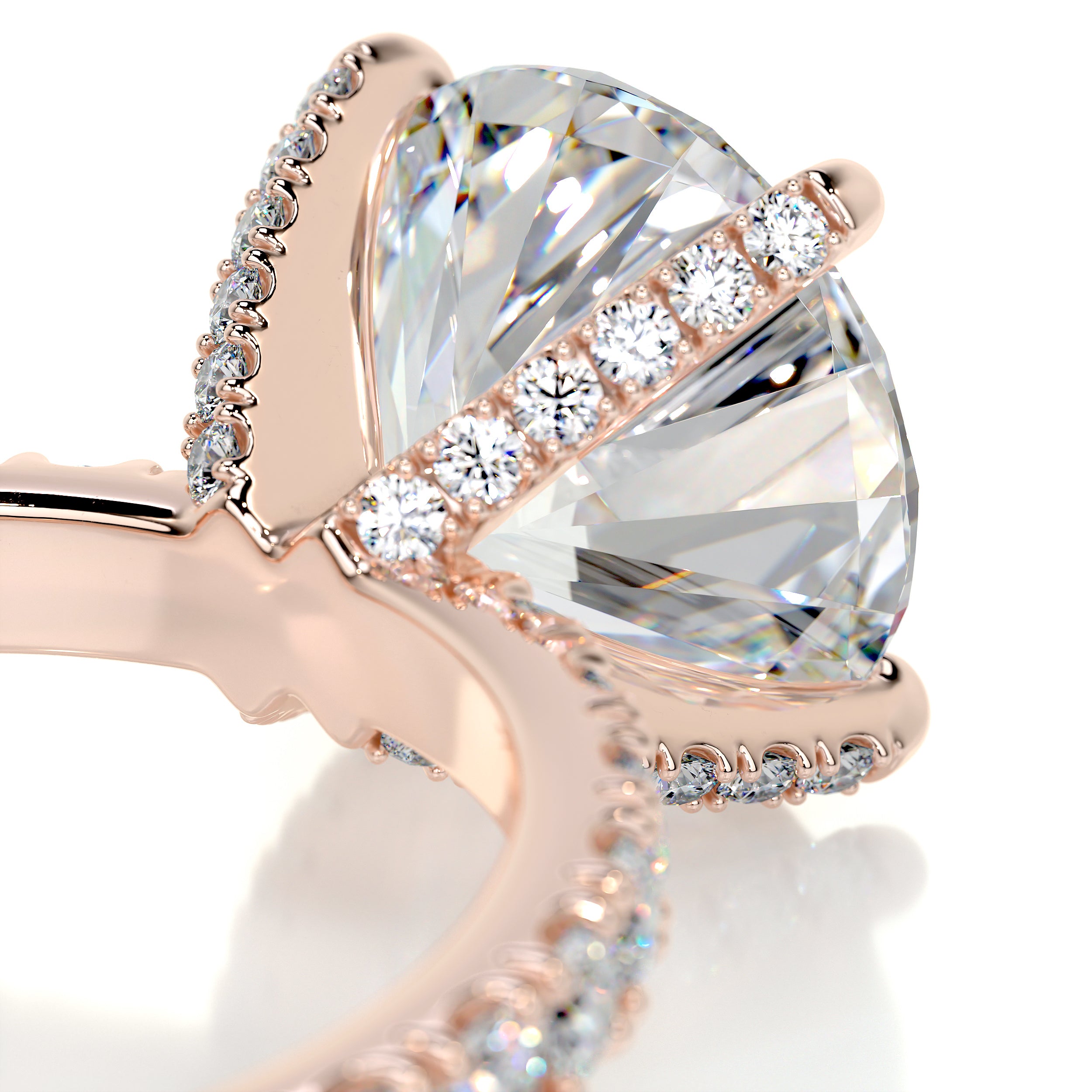 Alison Glow Moissanite & Diamond Ring -14K Rose Gold