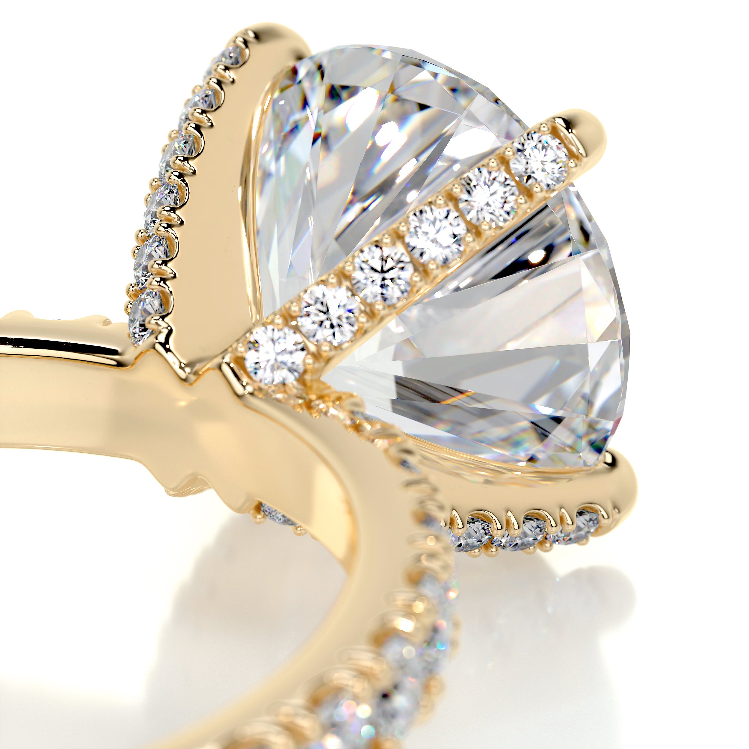 Alison Glow Moissanite & Diamond Ring -18K Yellow Gold