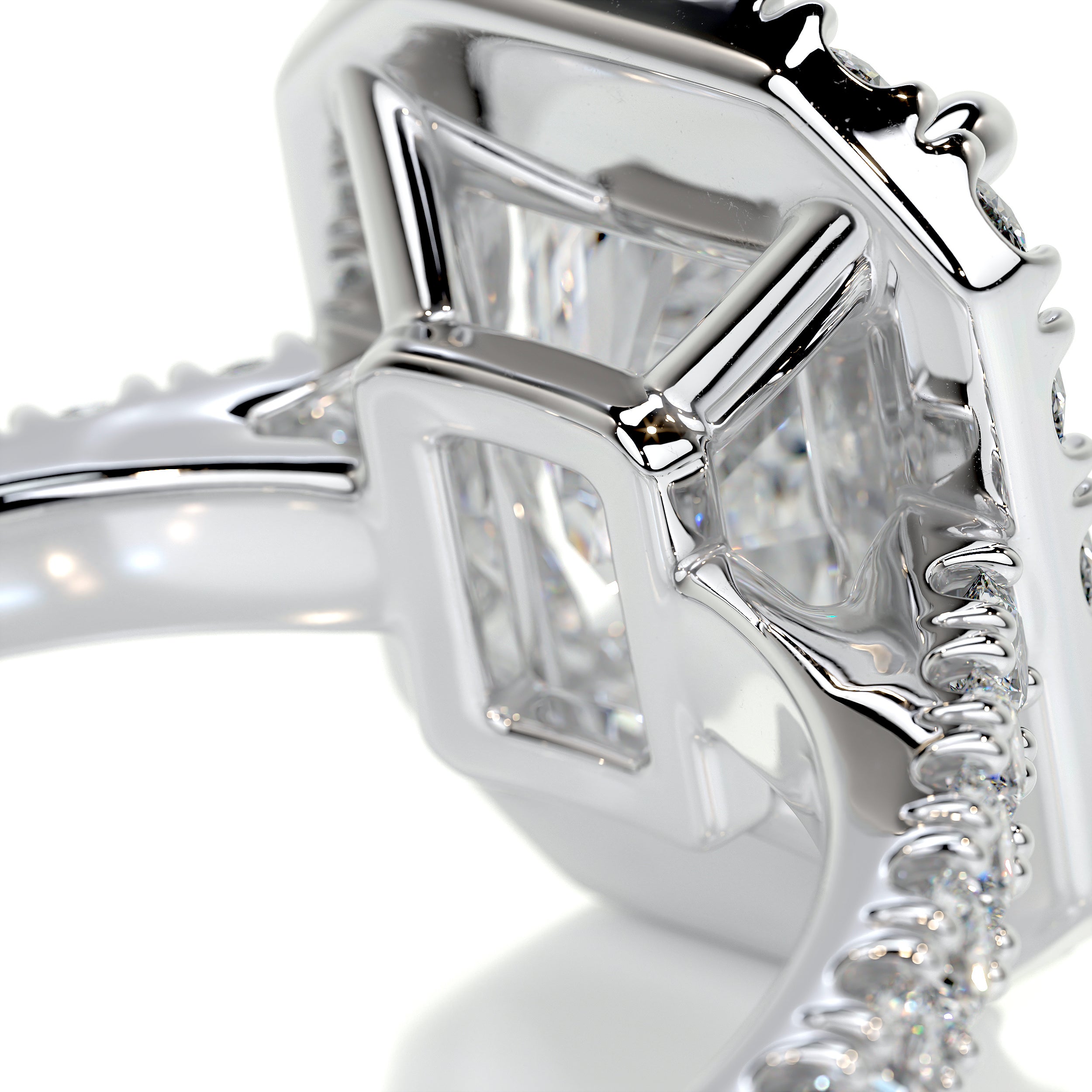 Andrea Moissanite & Diamonds Ring -Platinum