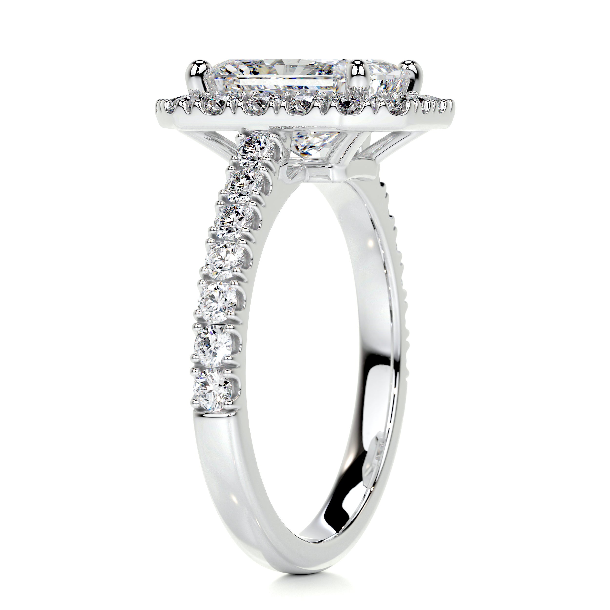 Andrea Moissanite & Diamonds Ring -Platinum