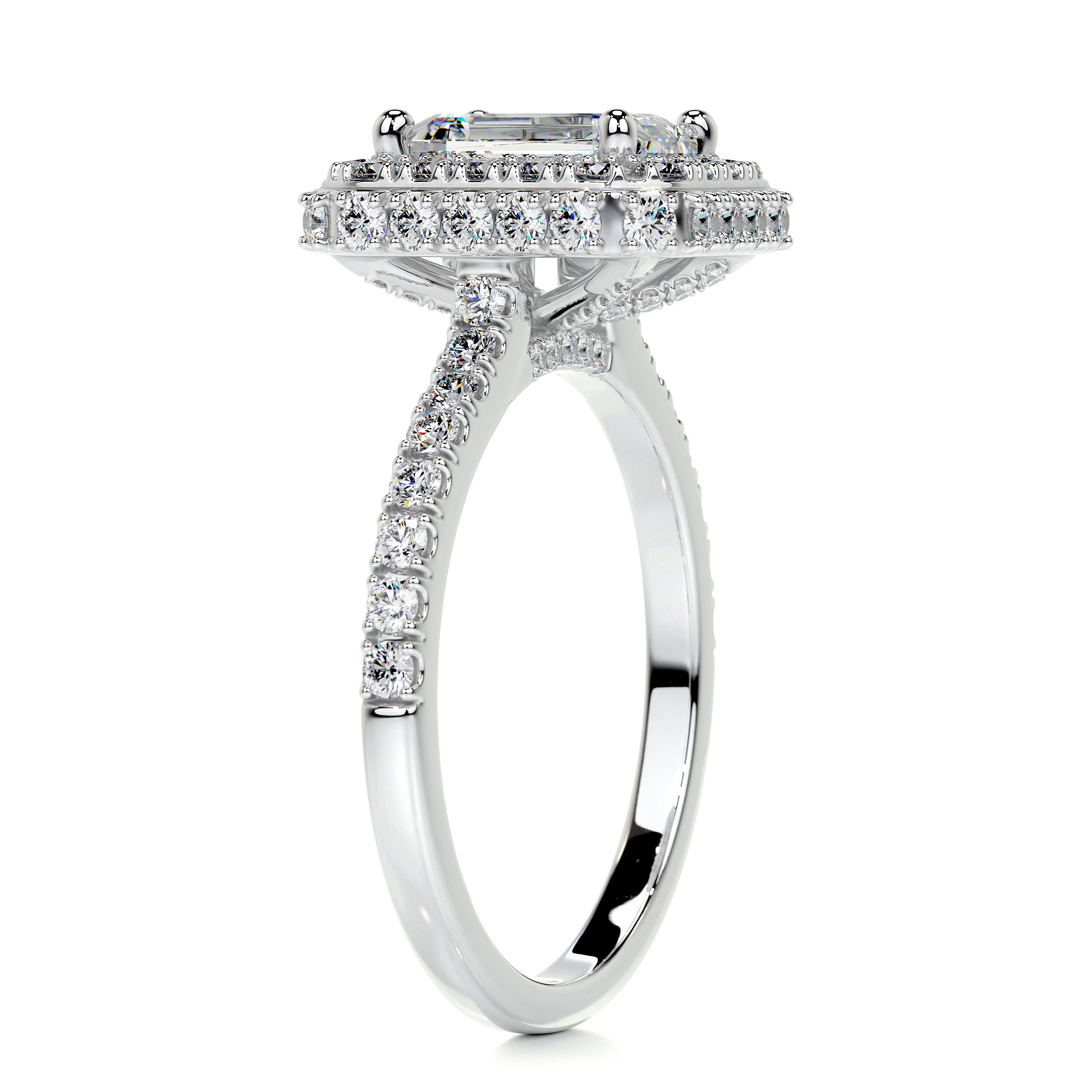 Lana Moissanite & Diamond Ring -14K White Gold