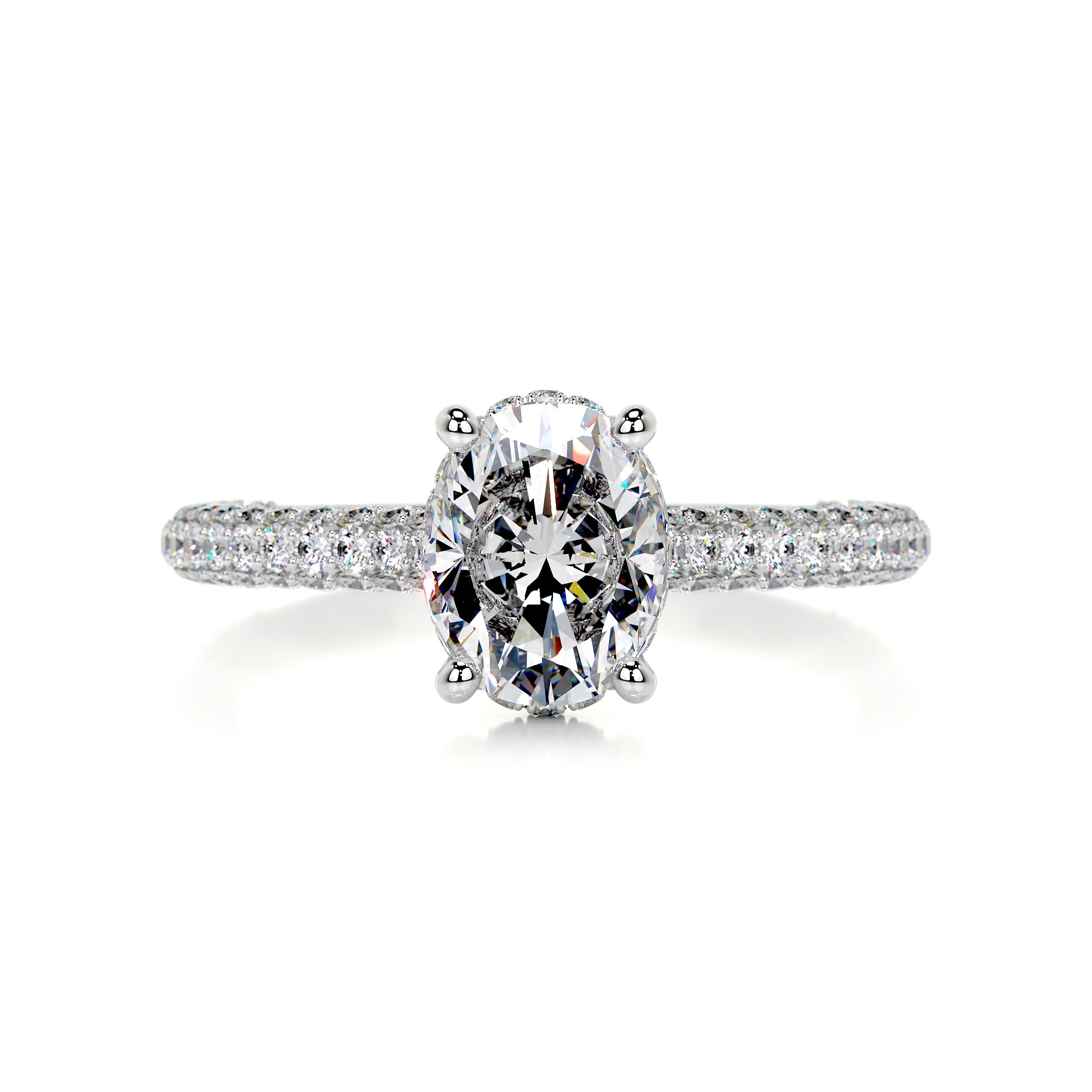 Rebecca Moissanite & Diamond Ring -Platinum
