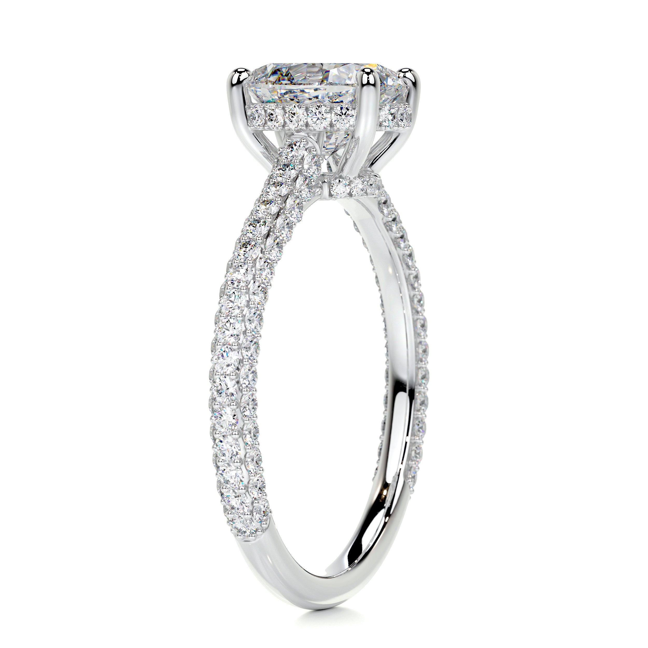 Rebecca Moissanite & Diamond Ring -Platinum