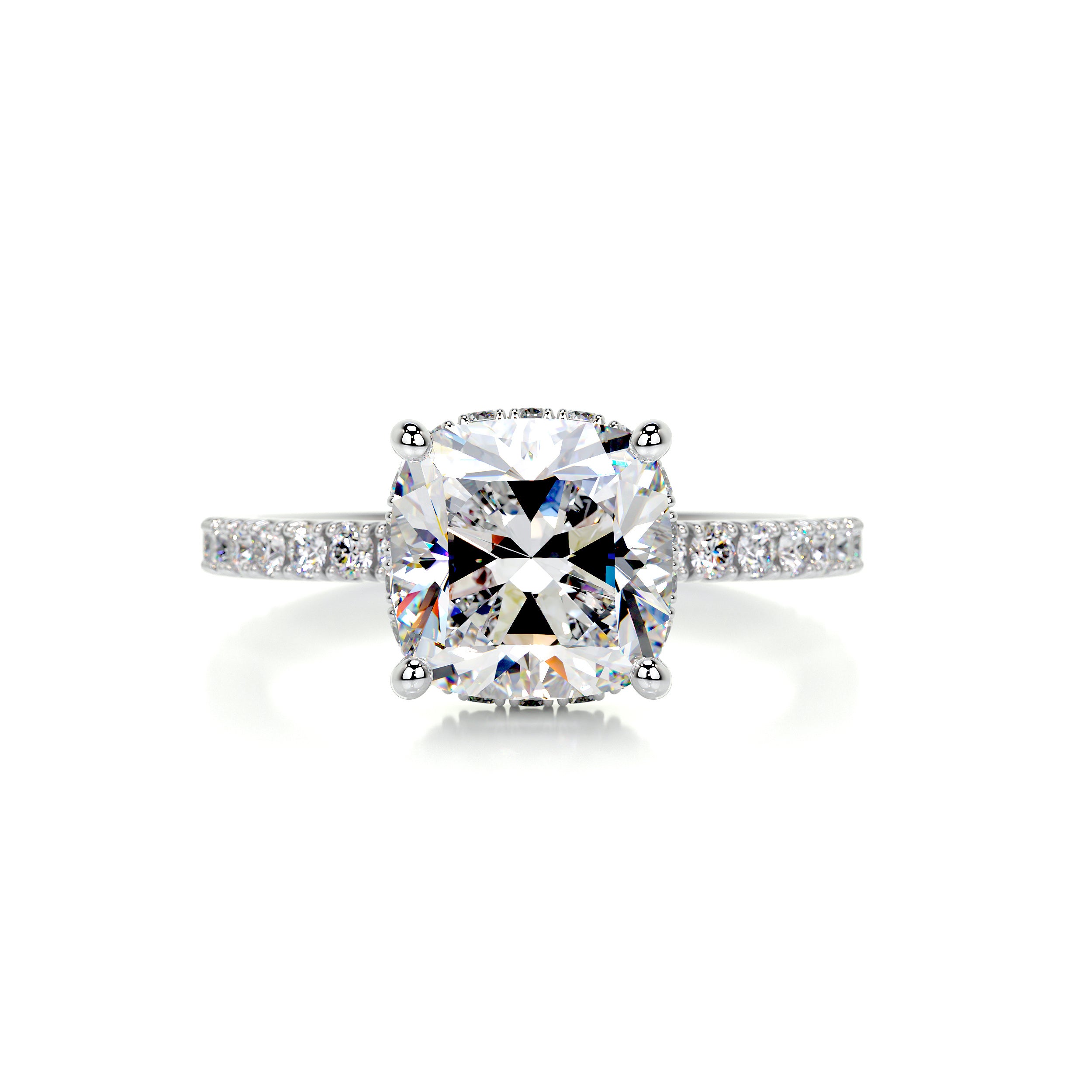 Madeline Moissanite & Diamond Ring -Platinum