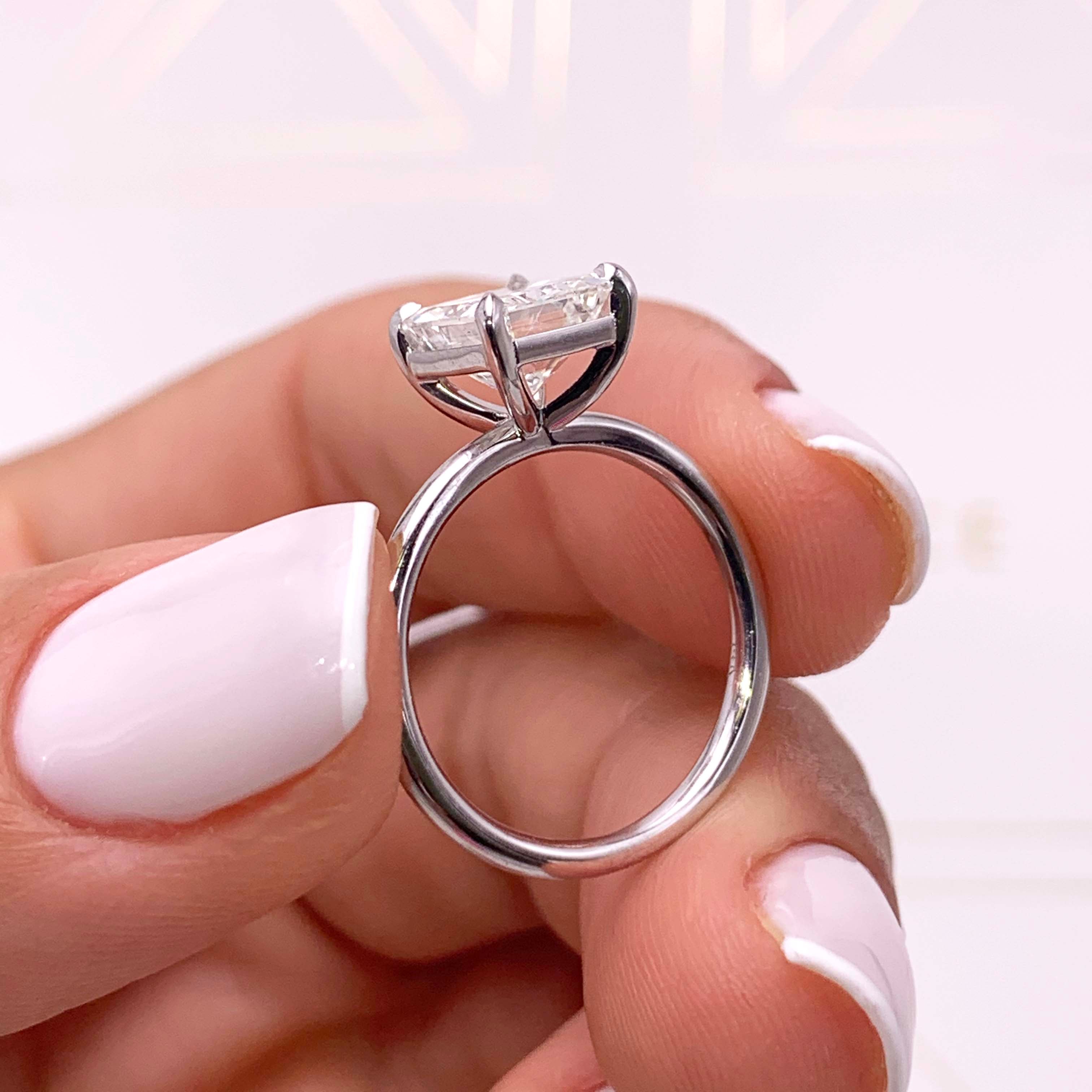 Harper Moissanite Ring -14K White Gold