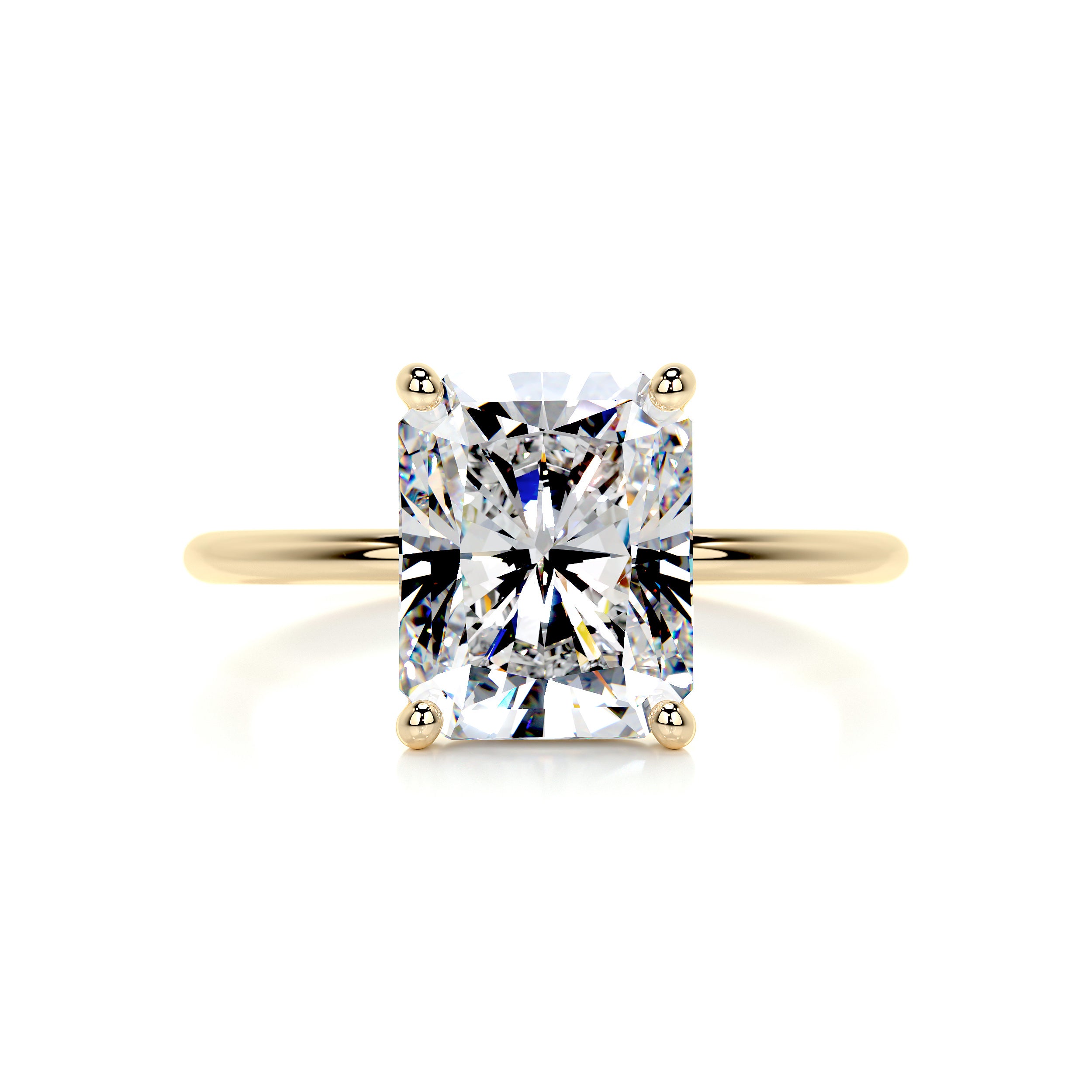 Harper Moissanite Ring -18K Yellow Gold