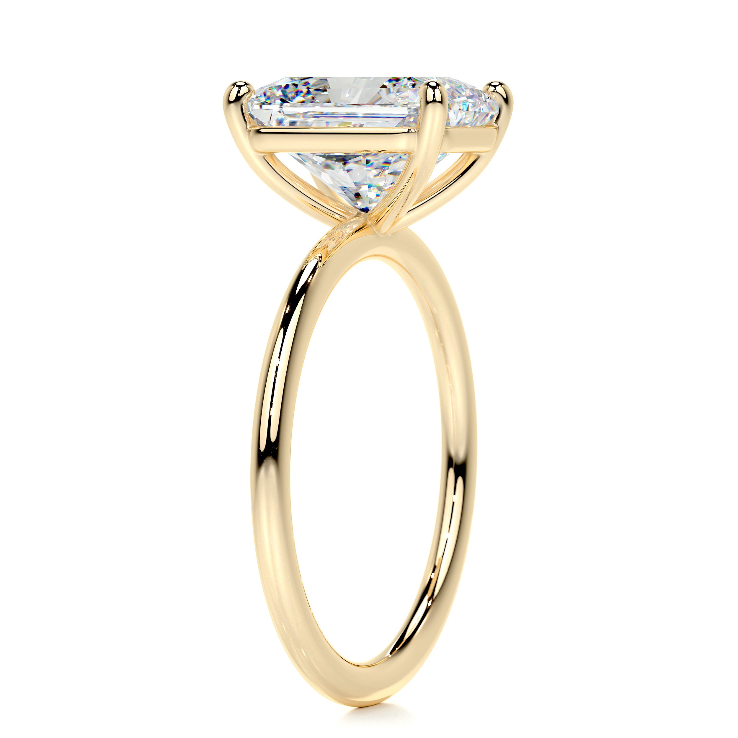 Harper Moissanite Ring -18K Yellow Gold