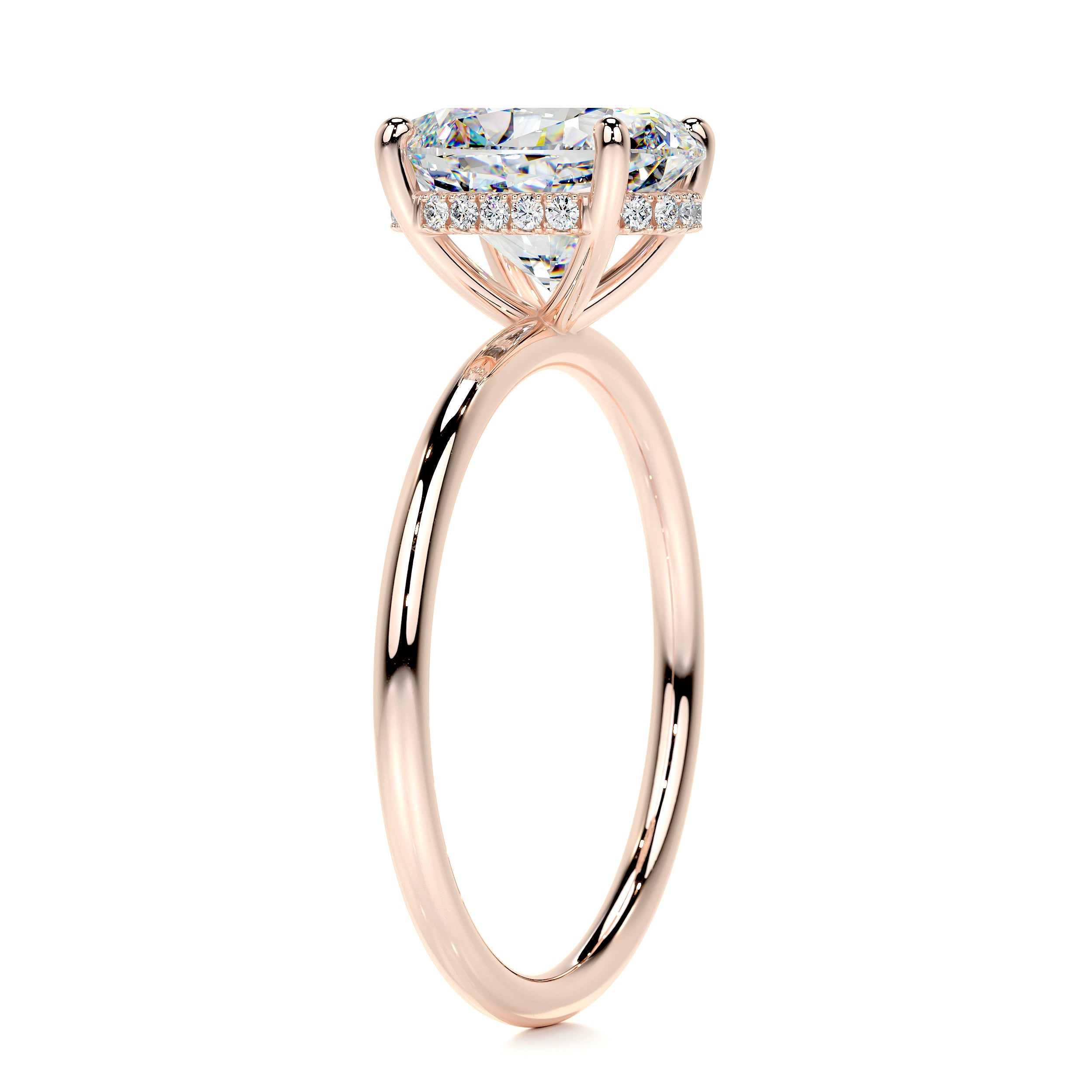 Willow Moissanite & Diamond Ring -14K Rose Gold