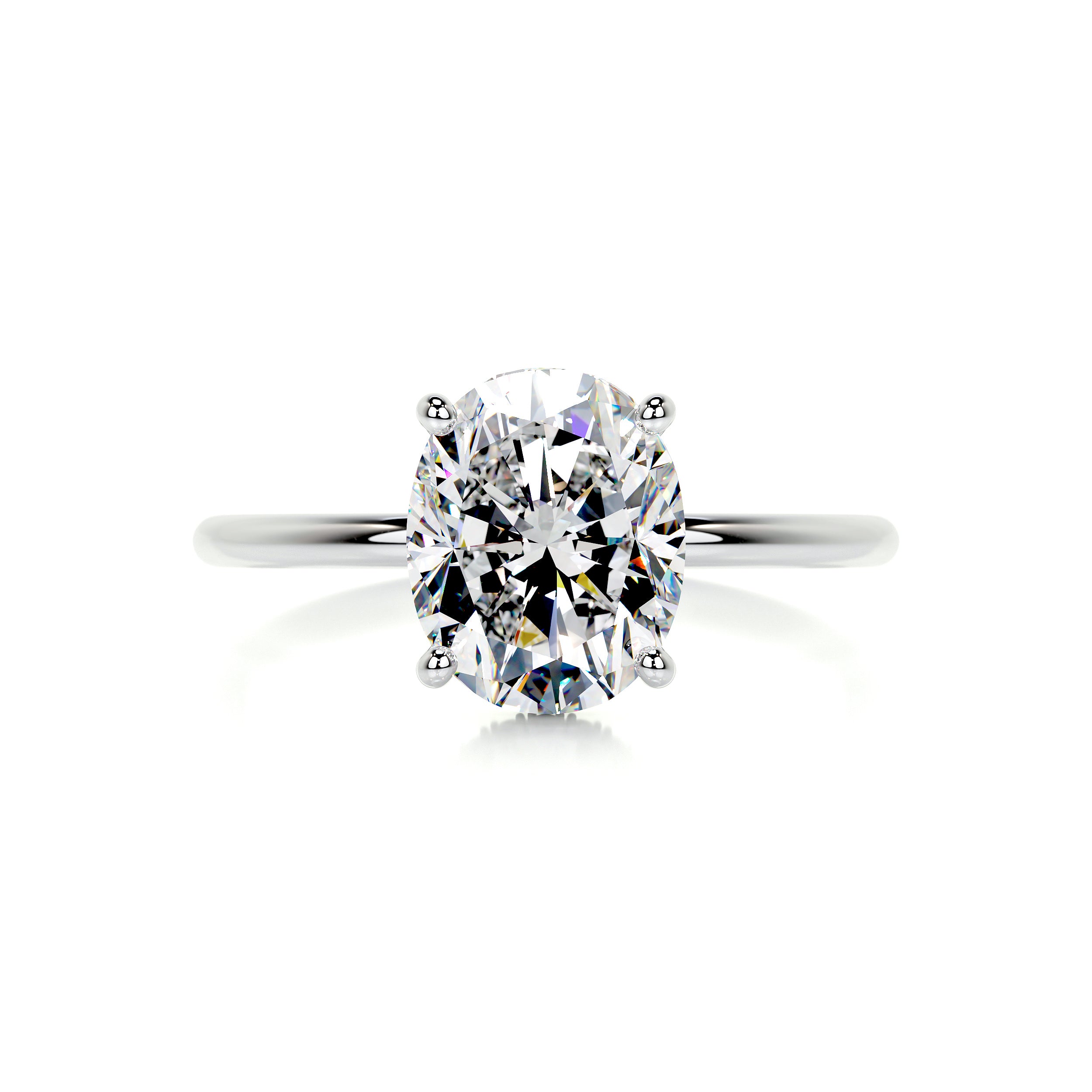 Willow Moissanite & Diamonds Ring -18K White Gold