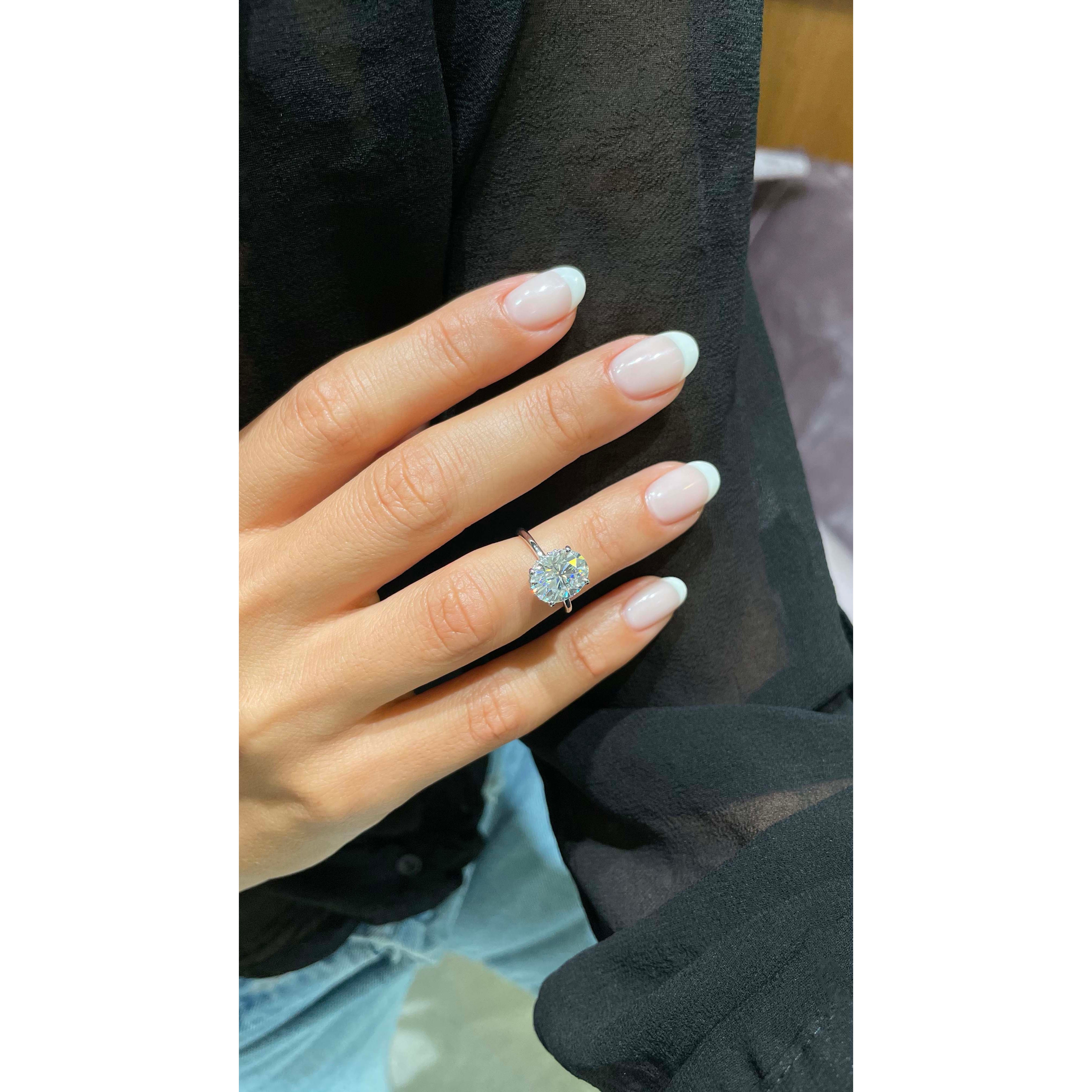 Willow Moissanite & Diamond Ring -Platinum