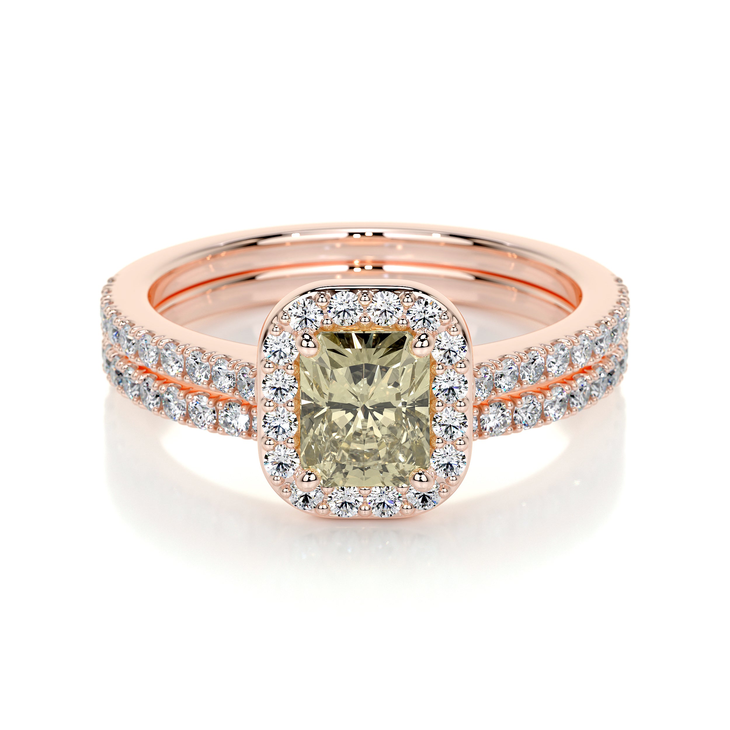 Cora Lab Grown Diamond Bridal Set -14K Rose Gold