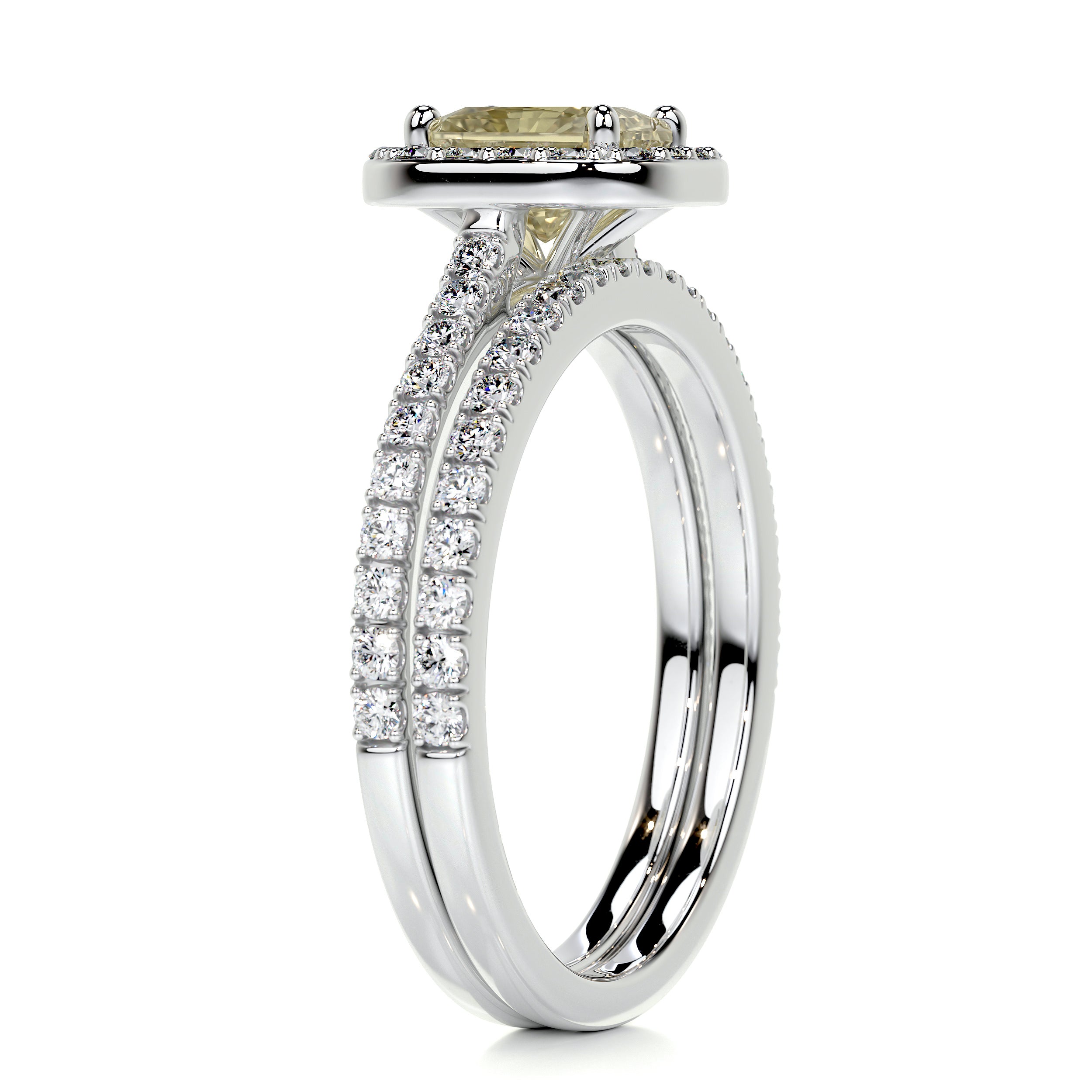 Cora Diamond Bridal Set -14K White Gold