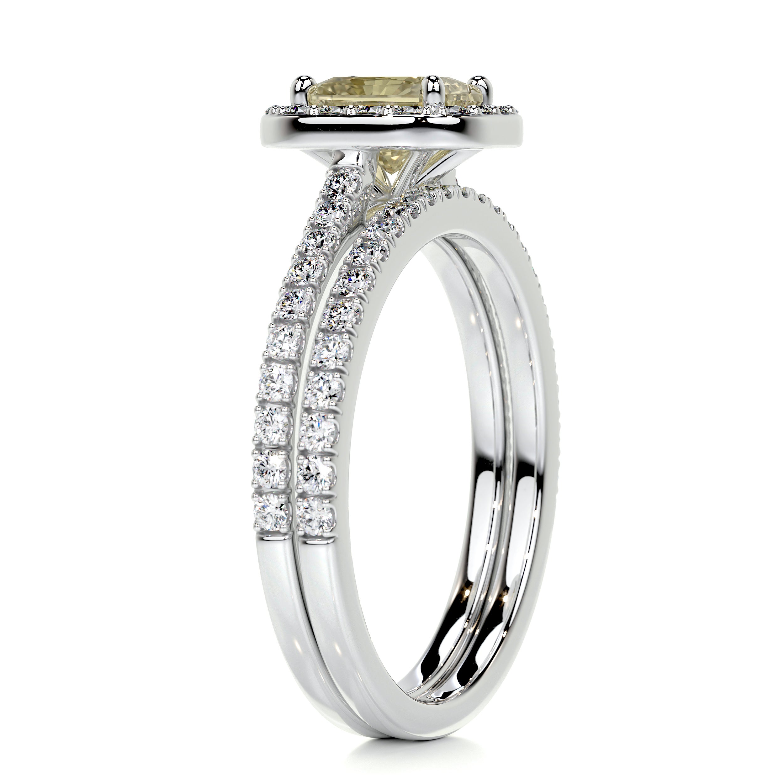 Cora Diamond Bridal Set -18K White Gold