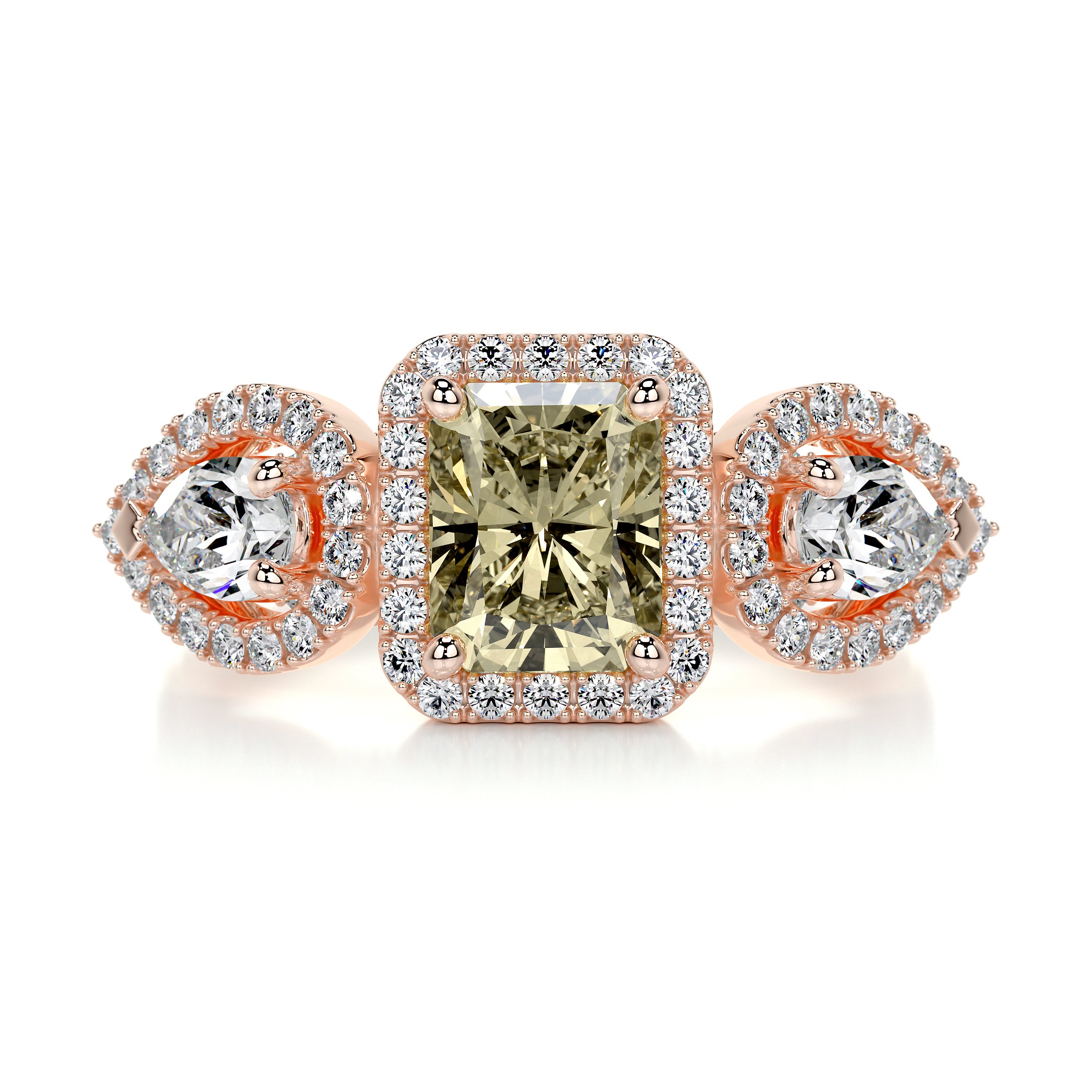 Violet Diamond Engagement Ring - 14K Rose Gold