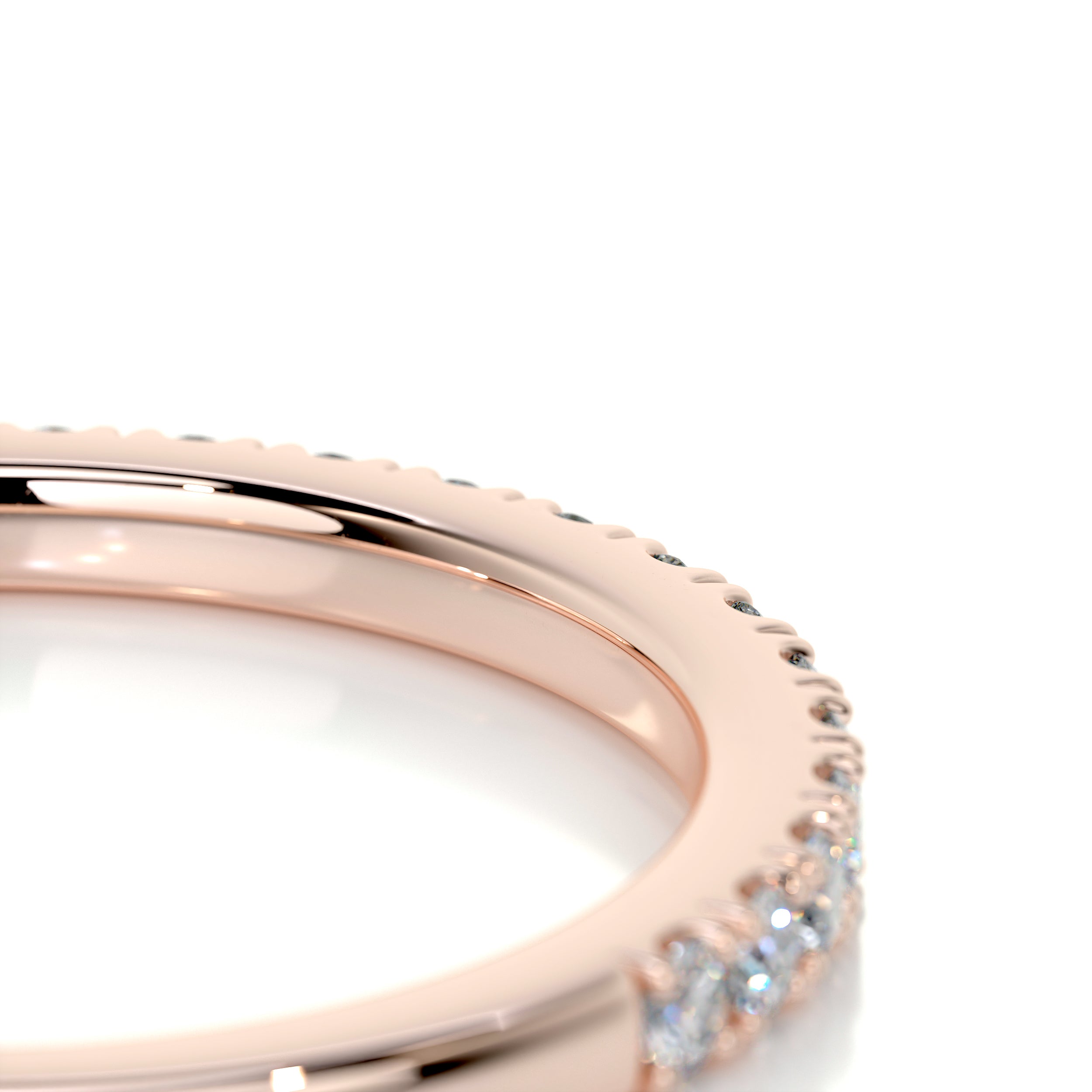 Stephanie Diamond Wedding Ring   (0.3 Carat) - 14K Rose Gold