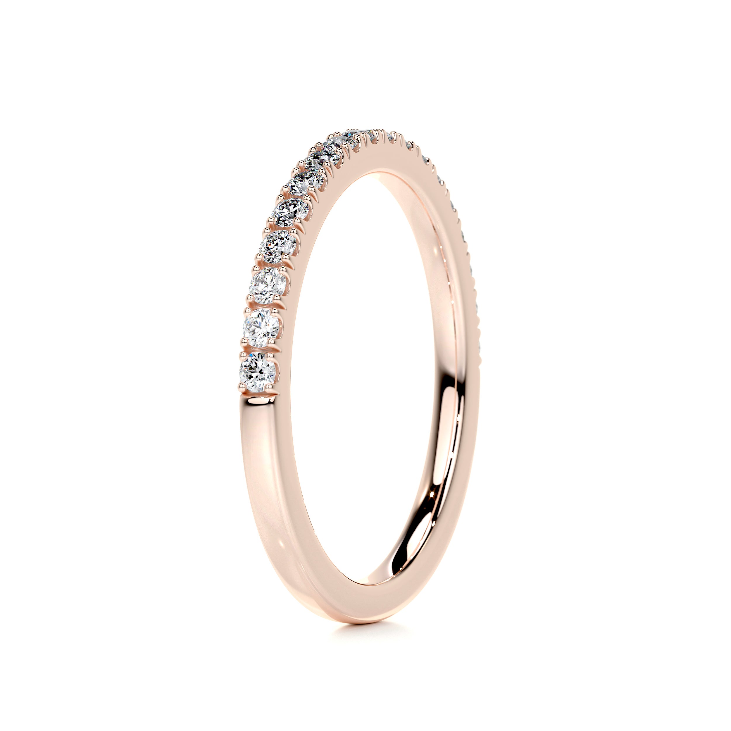 Stephanie Diamond Wedding Ring   (0.3 Carat) - 14K Rose Gold