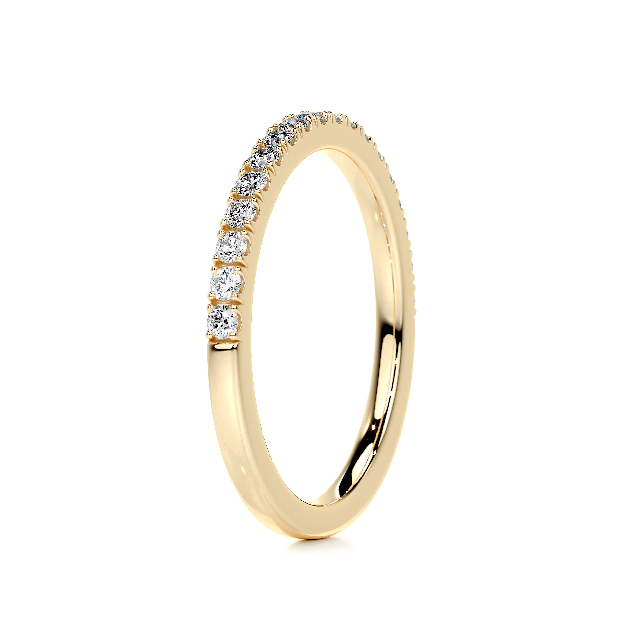 Stephanie Diamond Wedding Ring   (0.3 Carat) - 18K Yellow Gold