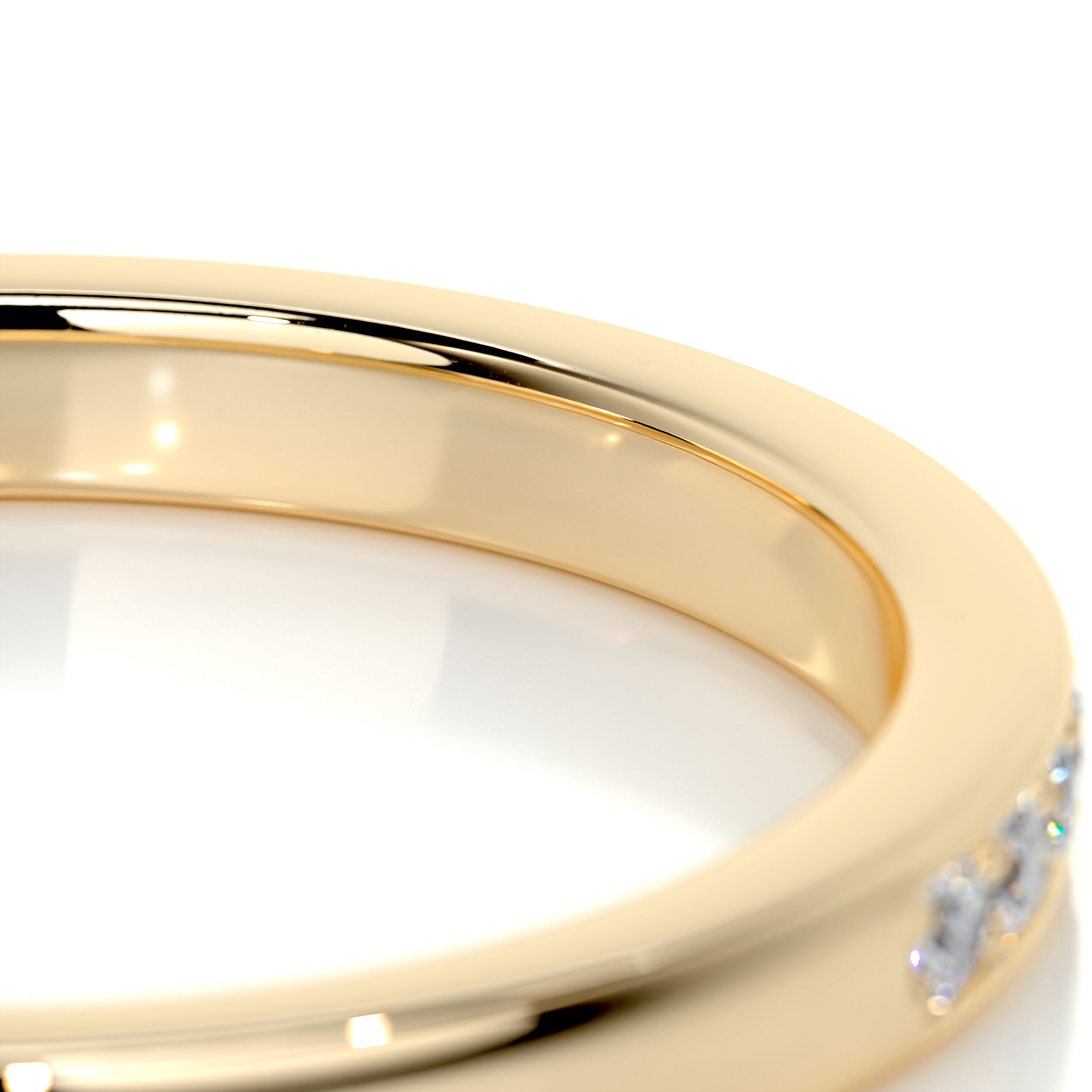 Giselle Diamond Wedding Ring (0.2 Carat) -18K Yellow Gold
