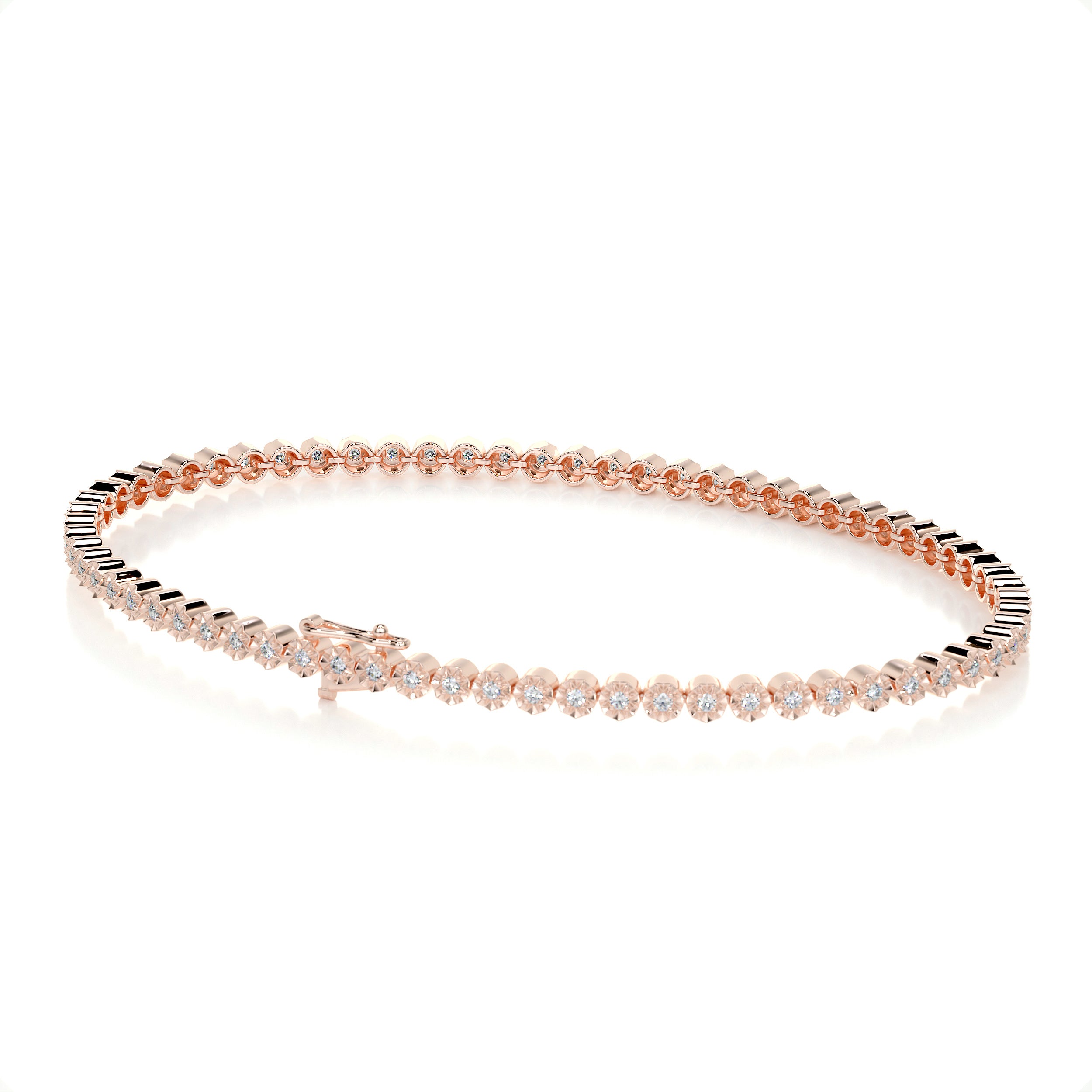 Ingrid Tennis Diamond Bracelet (0.75 Carat) -14K Rose Gold