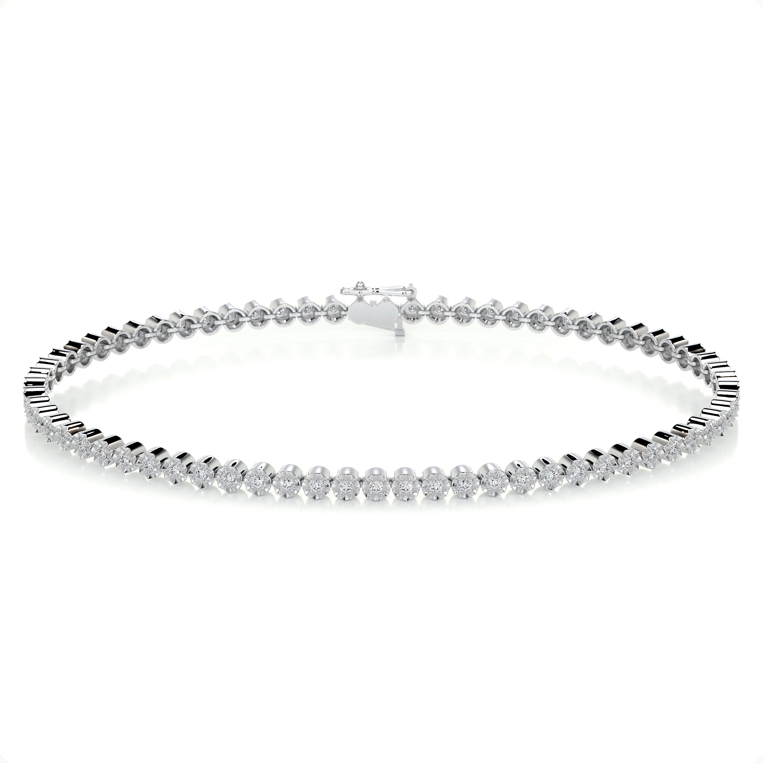 Ingrid Tennis Diamond Bracelet (0.75 Carat) -18K White Gold