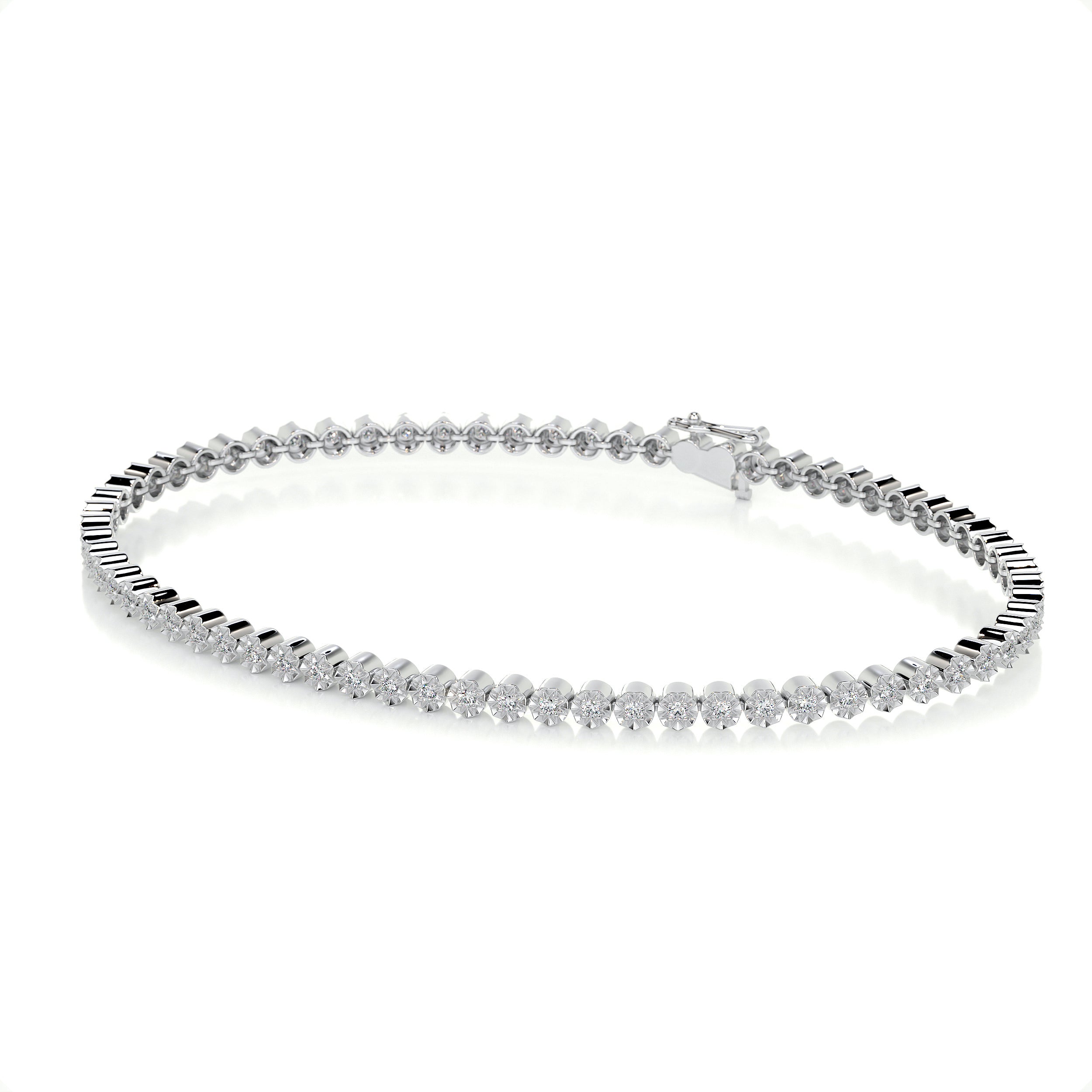 Ingrid Tennis Diamond Bracelet (0.75 Carat) -14K White Gold