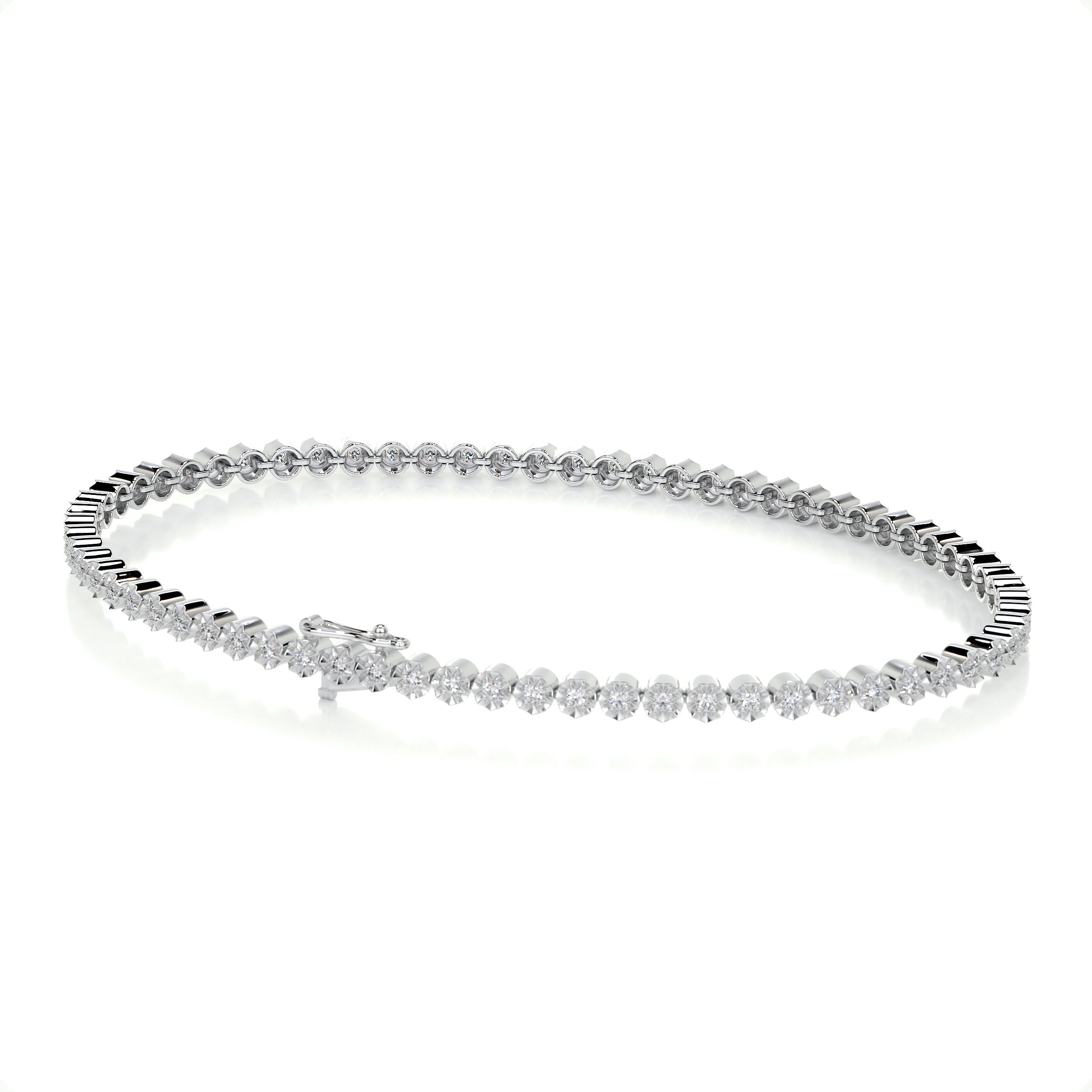 Ingrid Tennis Diamond Bracelet (0.75 Carat) -14K White Gold