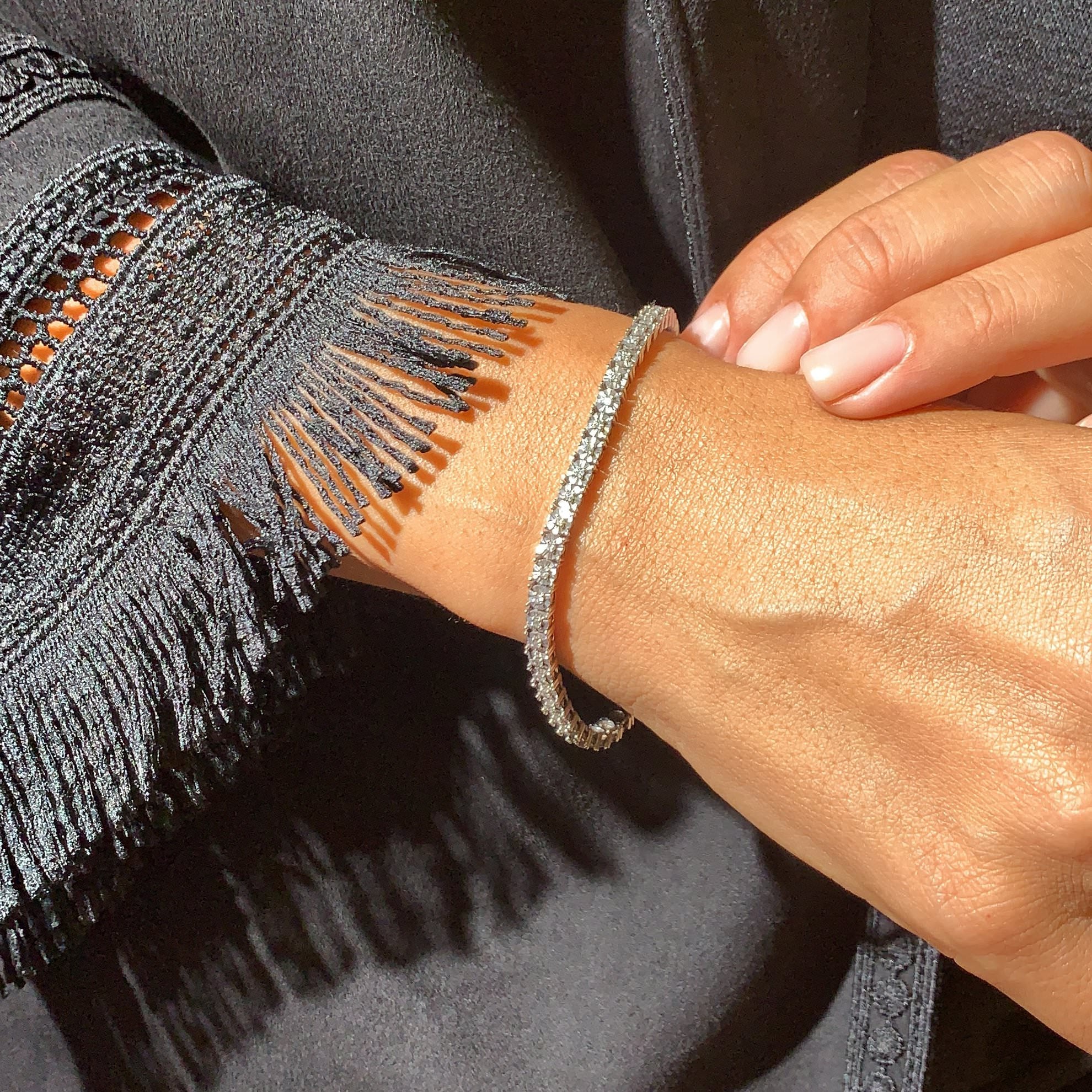 Ingrid Tennis Diamond Bracelet (0.75 Carat) -14K White Gold