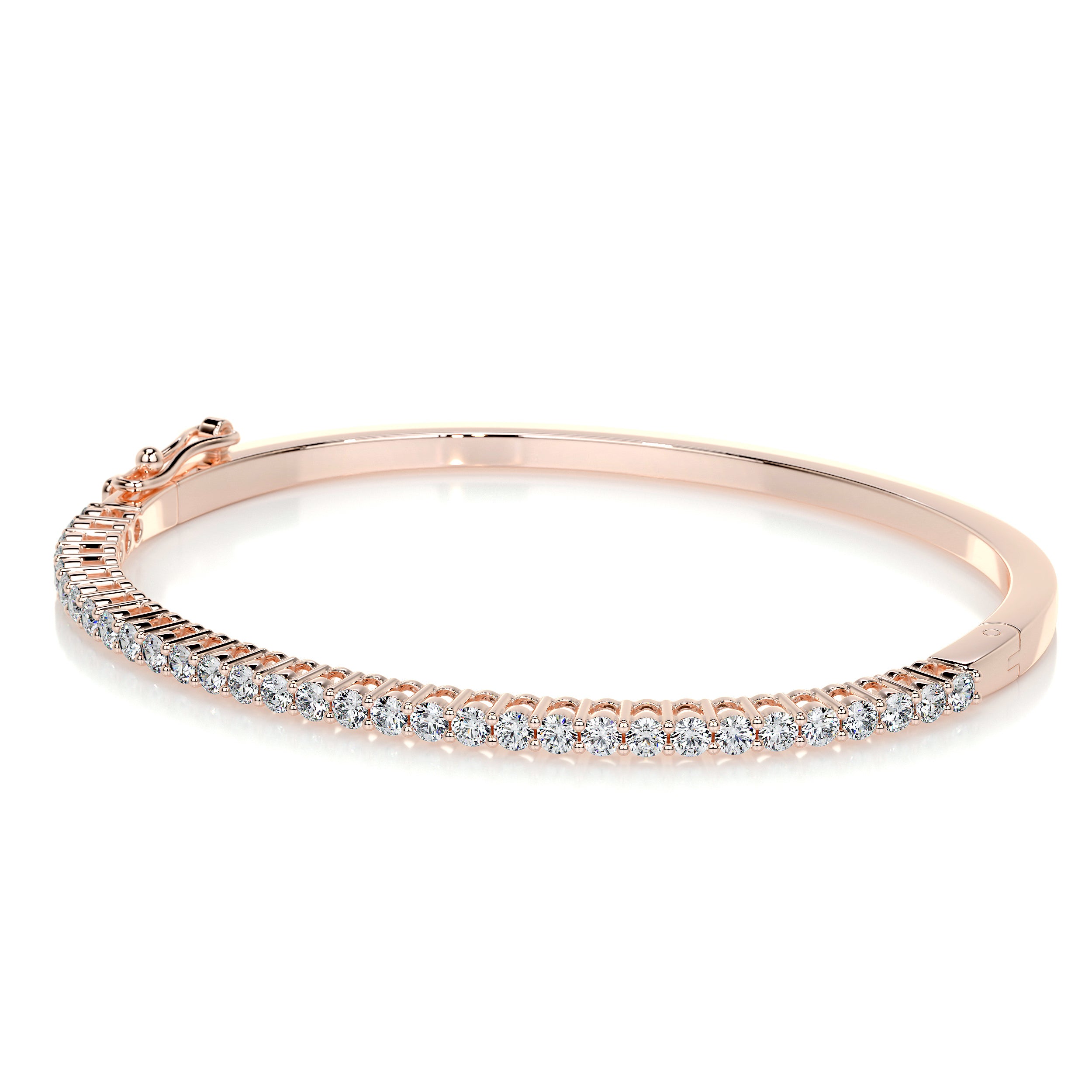 Karla Bangle Diamond Bracelet (1.6 Carat) -14K Rose Gold