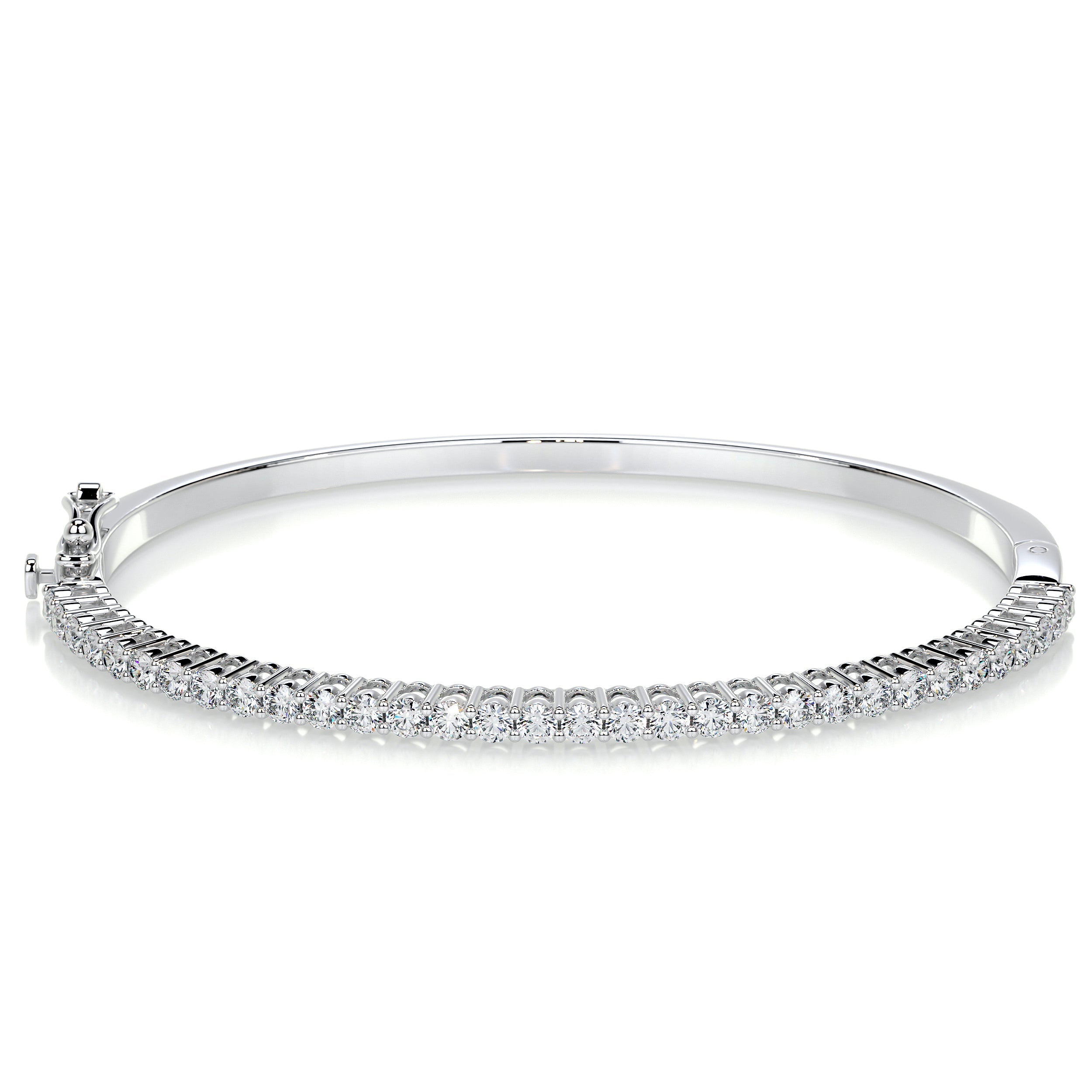 Karla Bangle Lab Grown Diamond Bracelet (1.6 Carat) -18K White Gold