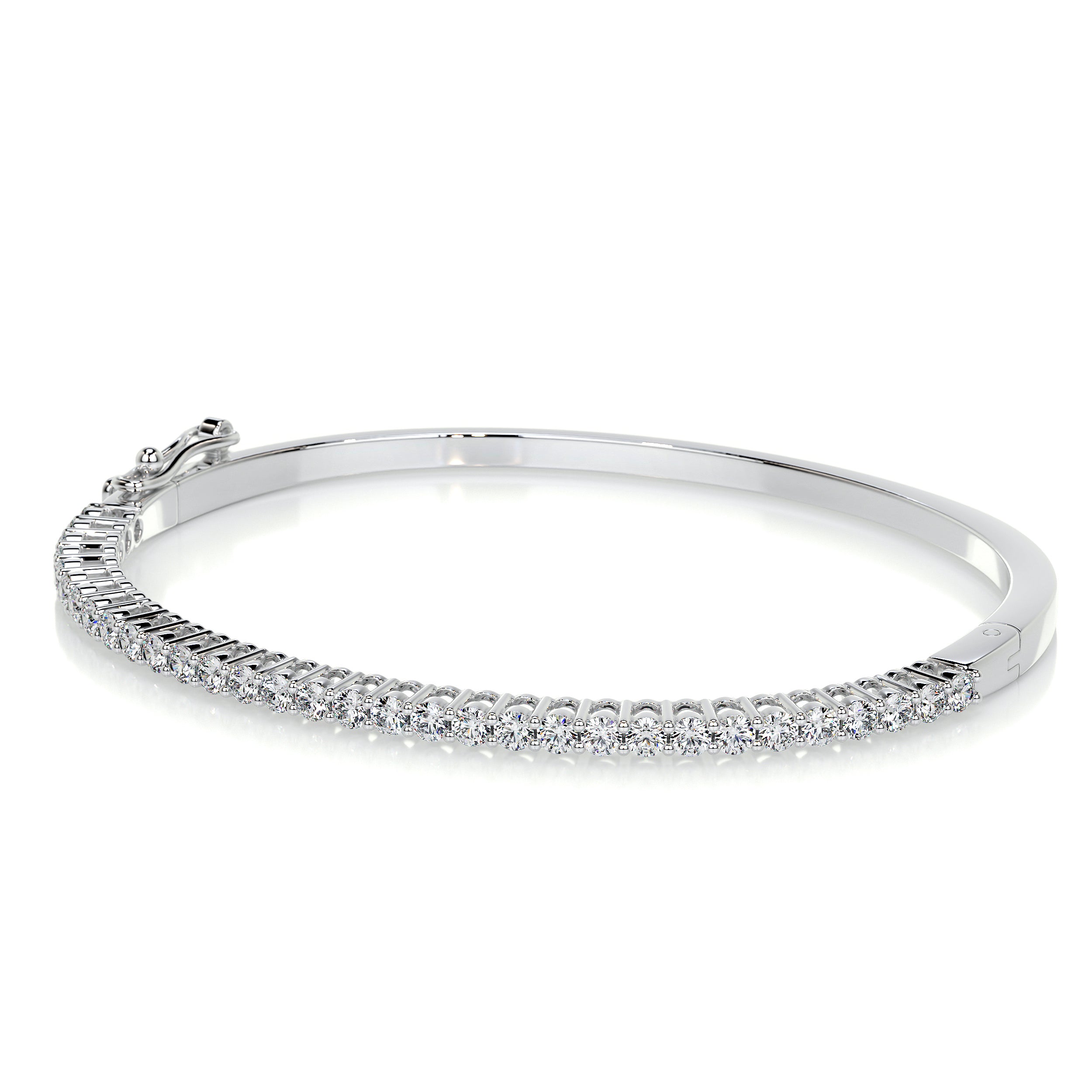 Karla Bangle Diamond Bracelet (1.6 Carat) -18K White Gold
